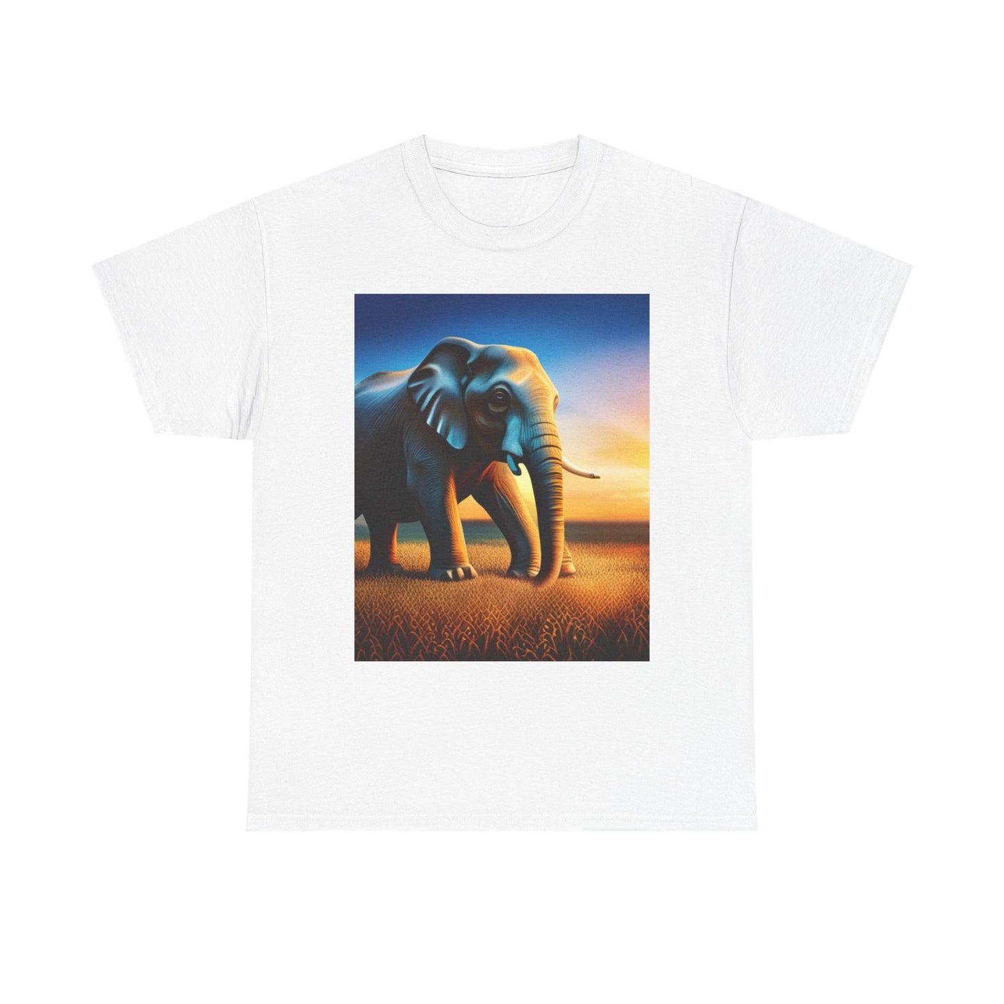 Unisex Heavy Cotton Tee (Elephant)