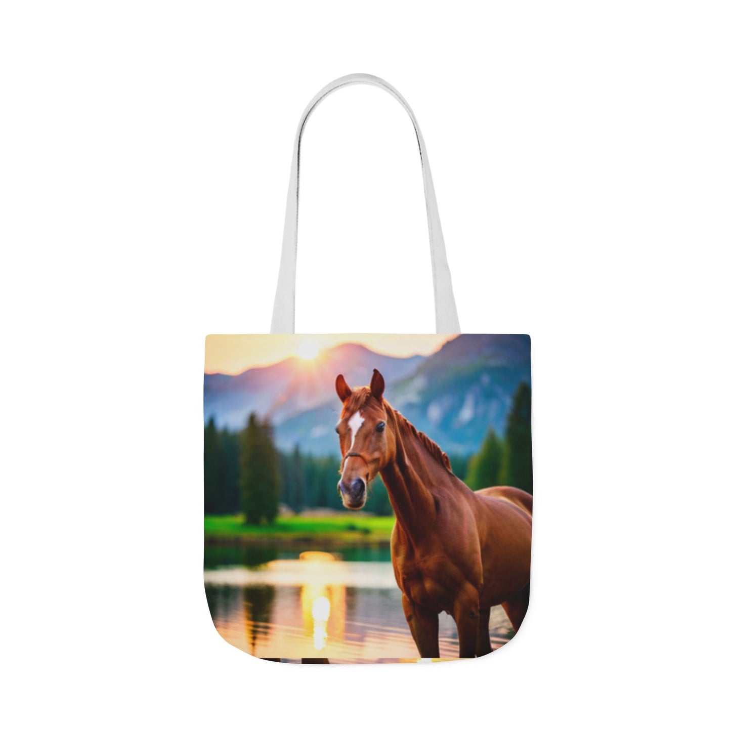 Canvas Tote Bag, 5-Color Straps (Horse)