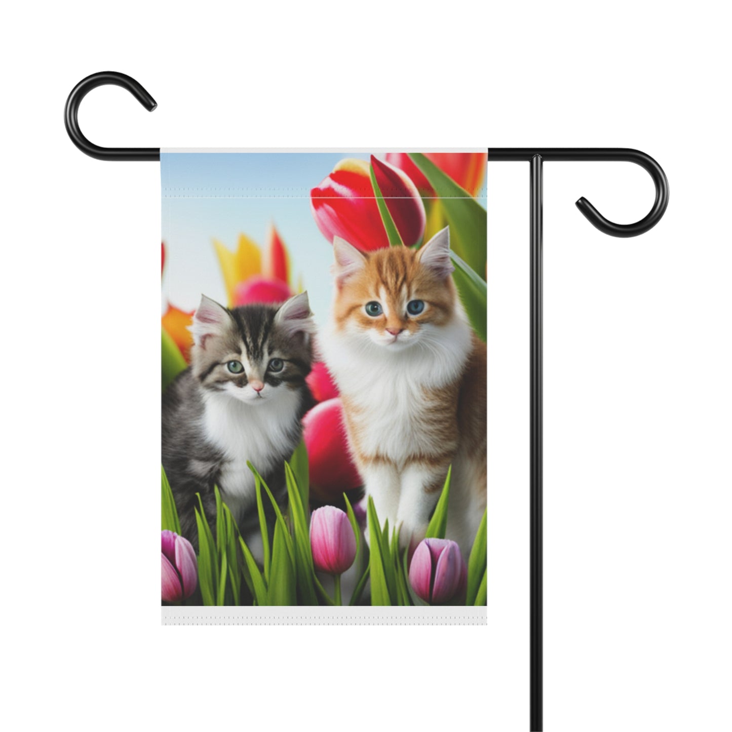 Garden & House Banner (Kittens/Tulips)