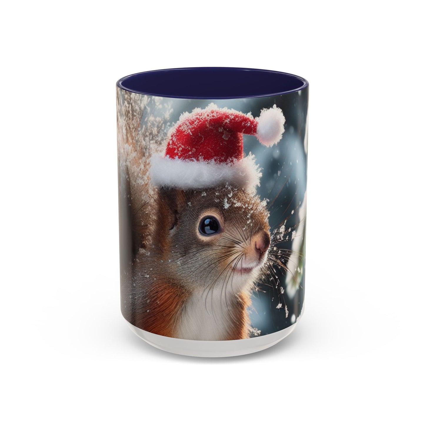 Accent Coffee Mug (11, 15oz) (Santa Squirrel)