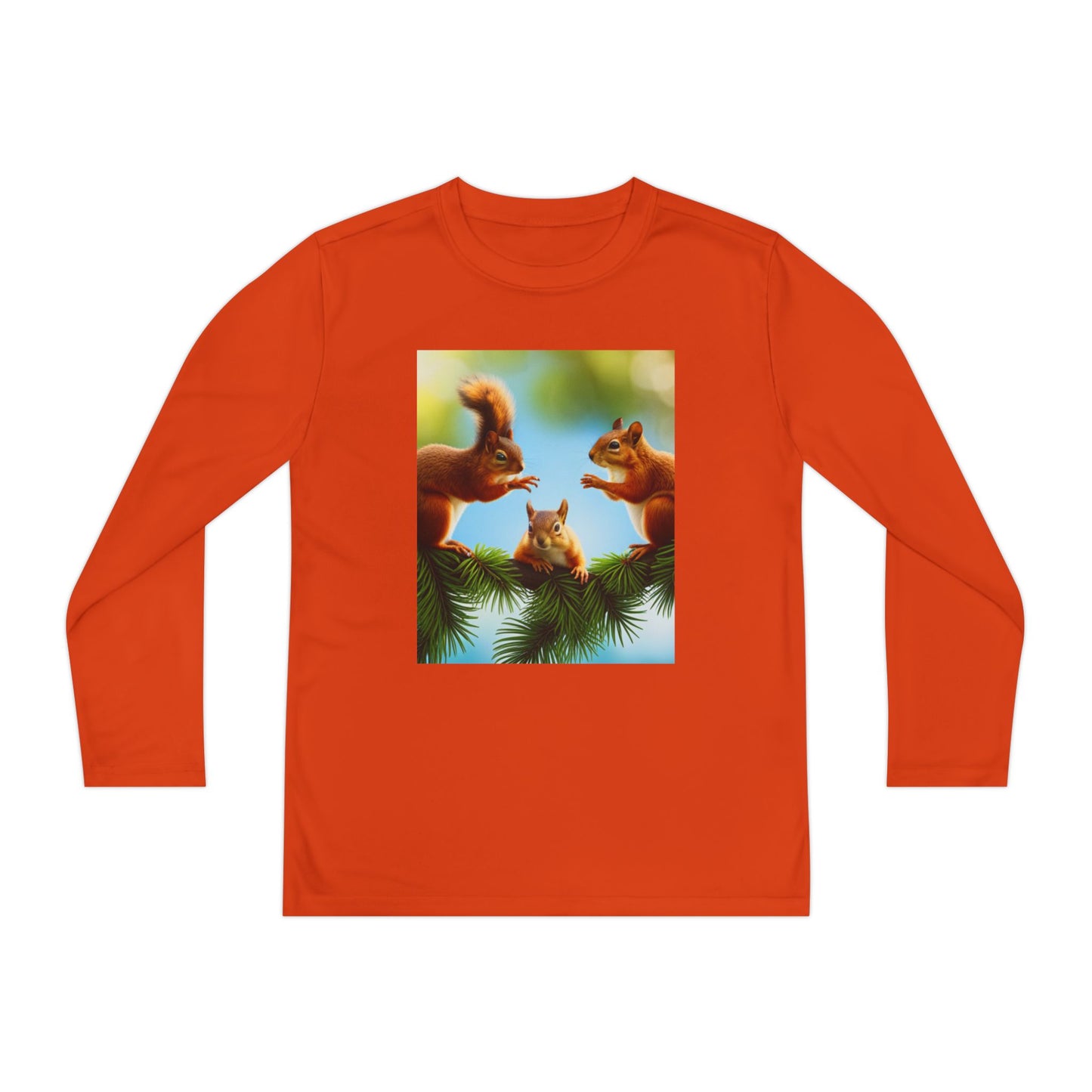 Youth Long Sleeve Competitor Tee (Squirrels)
