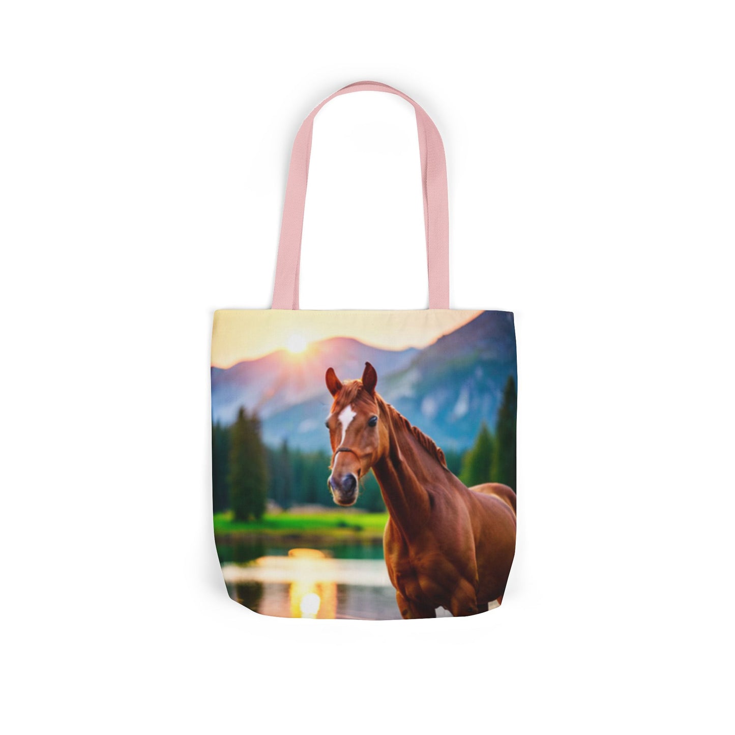 Canvas Tote Bag, 5-Color Straps (Horse)