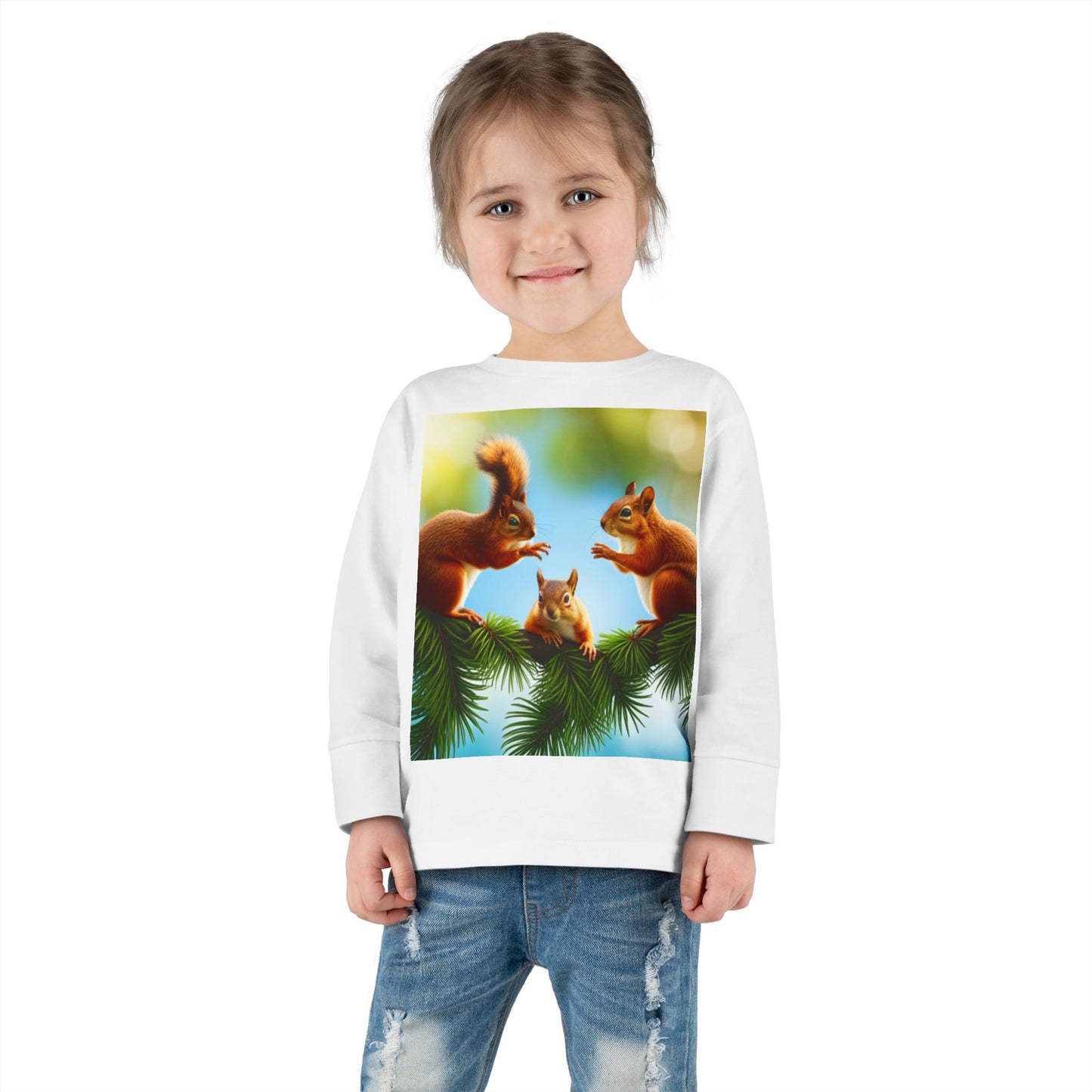 Toddler Long Sleeve Tee (Squirrels)