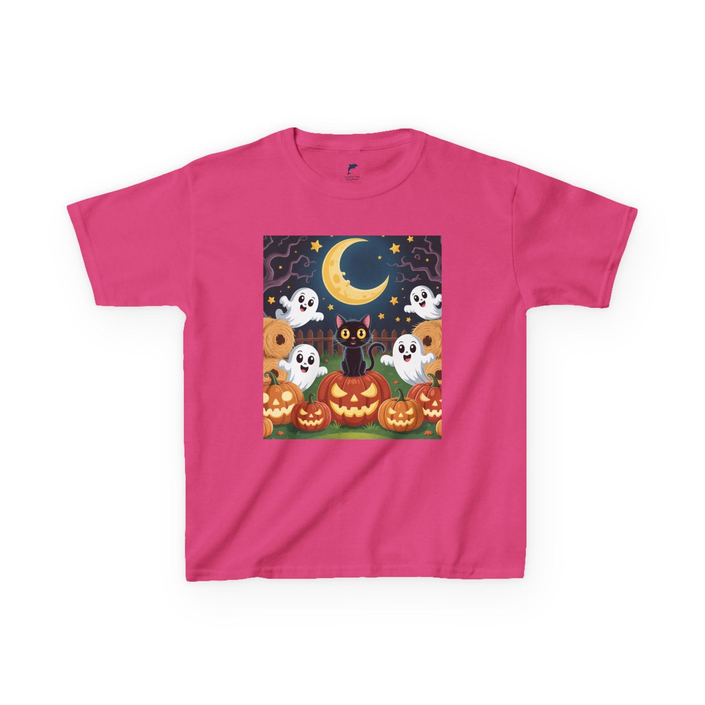 Halloween Cat & Pumpkins T-shirt for kids 🐱🎃👻🕸️