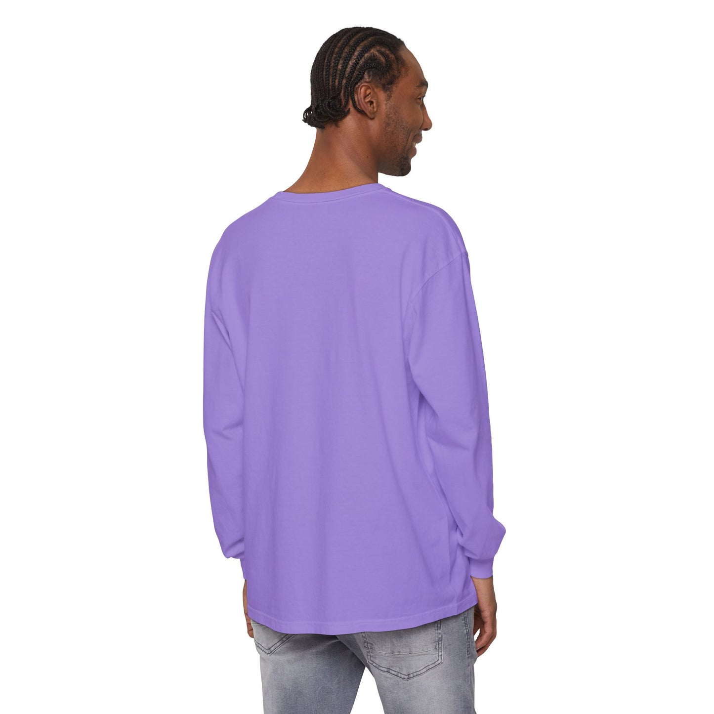 Unisex Garment-dyed Long Sleeve T-Shirt (Colorful Hearts)