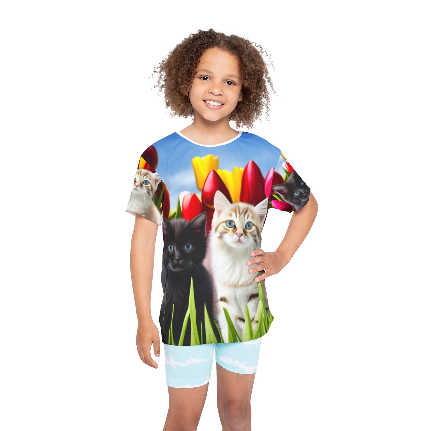 Kids Sports Jersey (AOP) (Kittens)