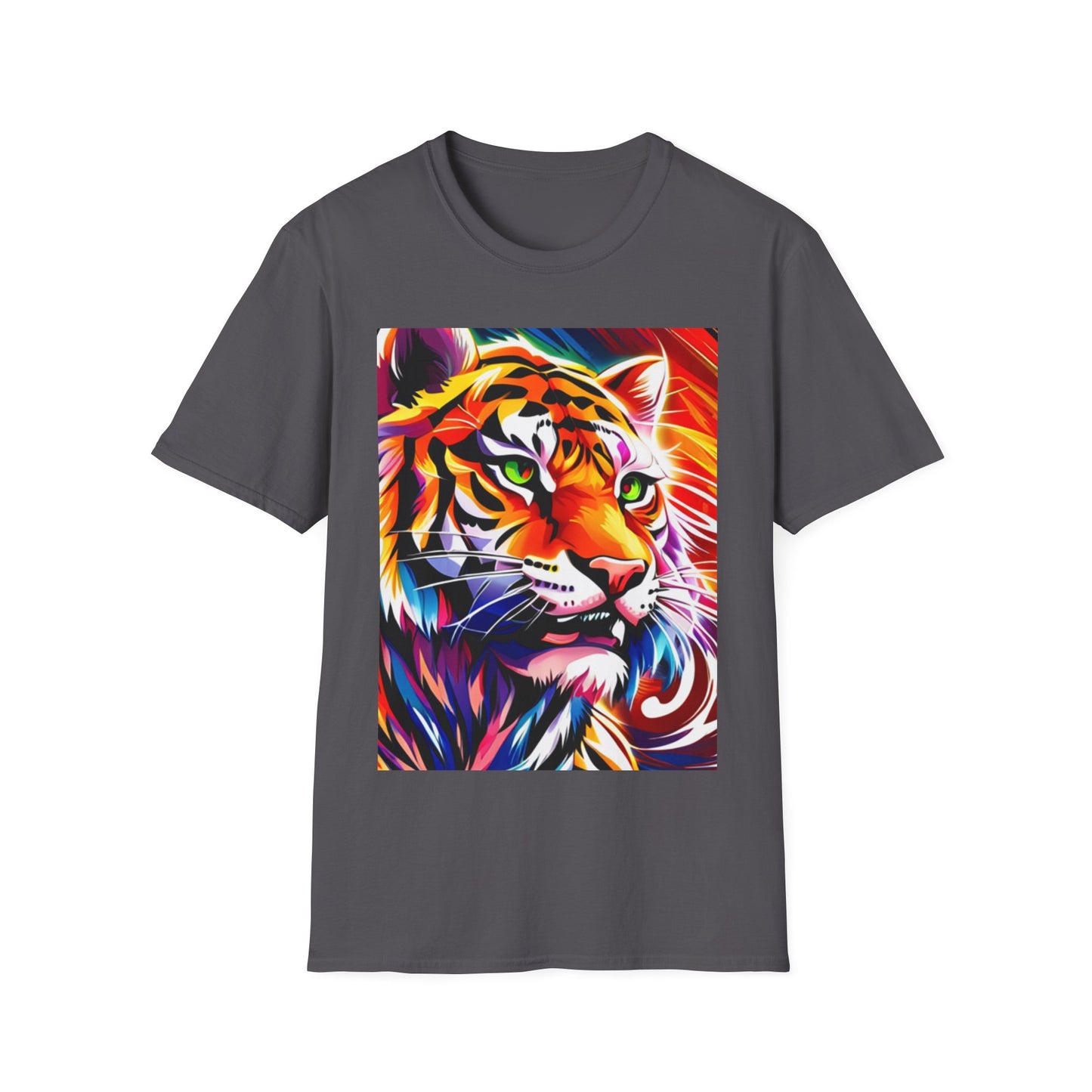 Unisex Softstyle T-Shirt (Tiger Colorful)