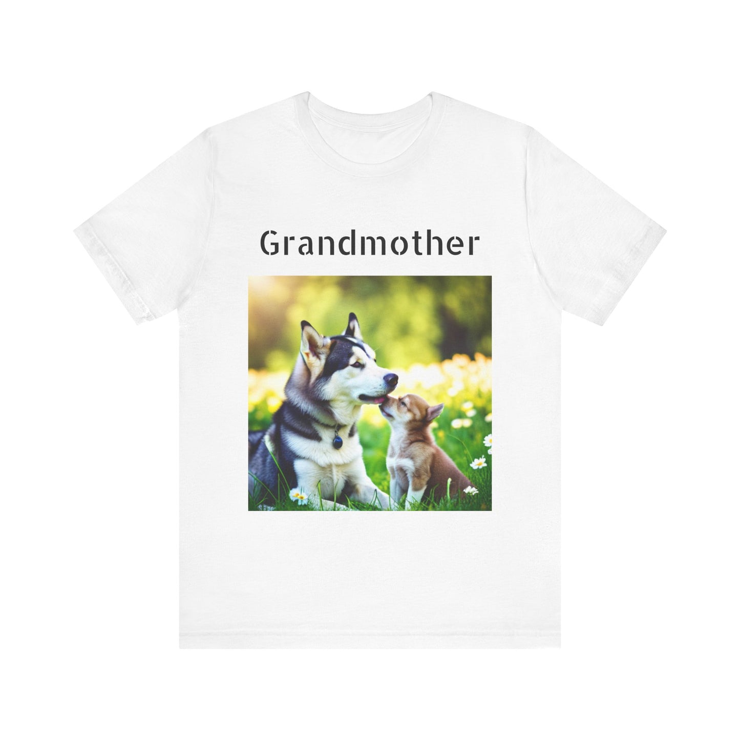 Unisex Jersey Short Sleeve Tee (Grandmother Dog/pup)