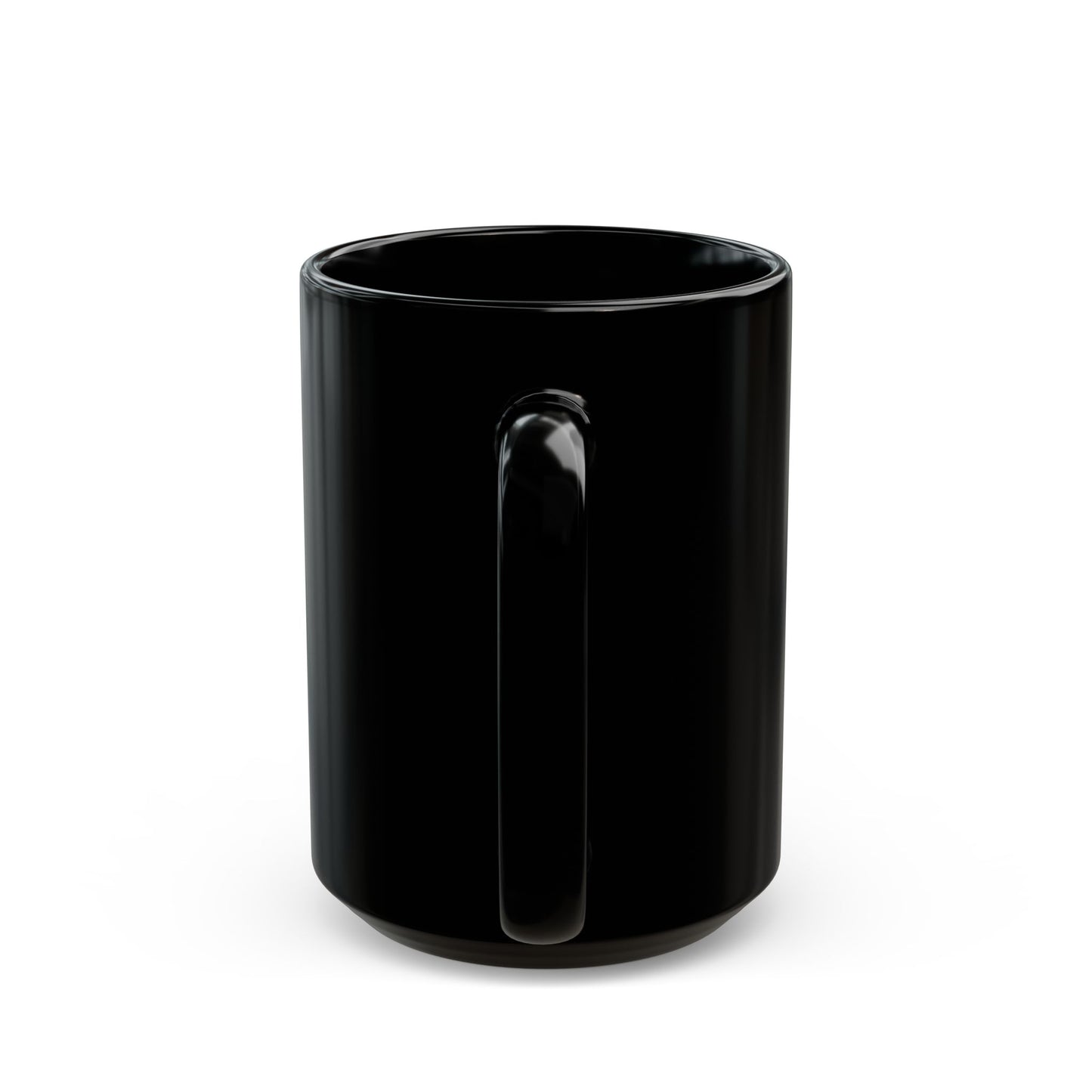Lucky The Dolphin Logo Mug — Black Ceramic Coffee Cup (11oz, 15oz)