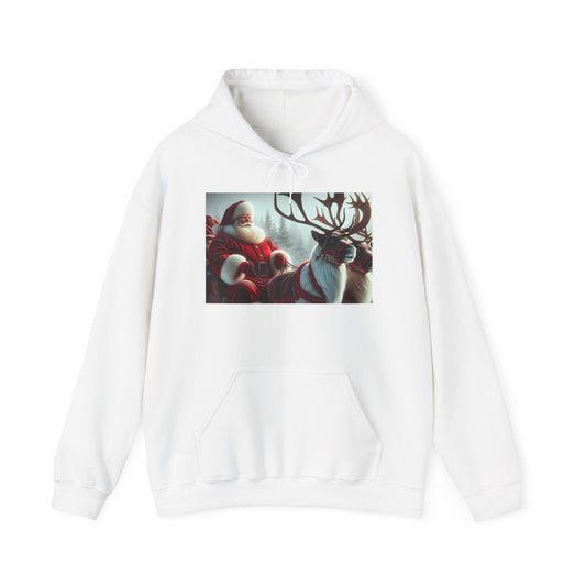Unisex Heavy Blend™ Hooded Sweatshirt (Santa/Reindeer)