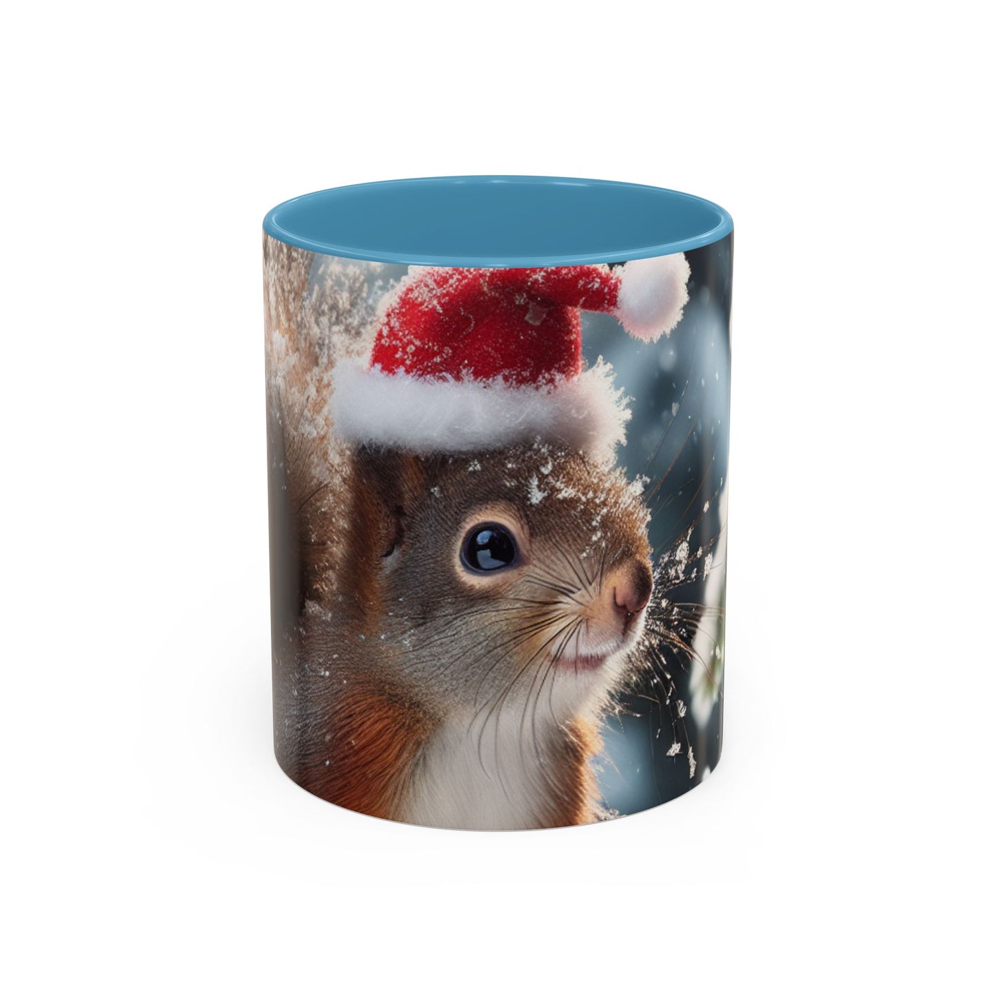Accent Coffee Mug (11, 15oz) (Santa Squirrel)