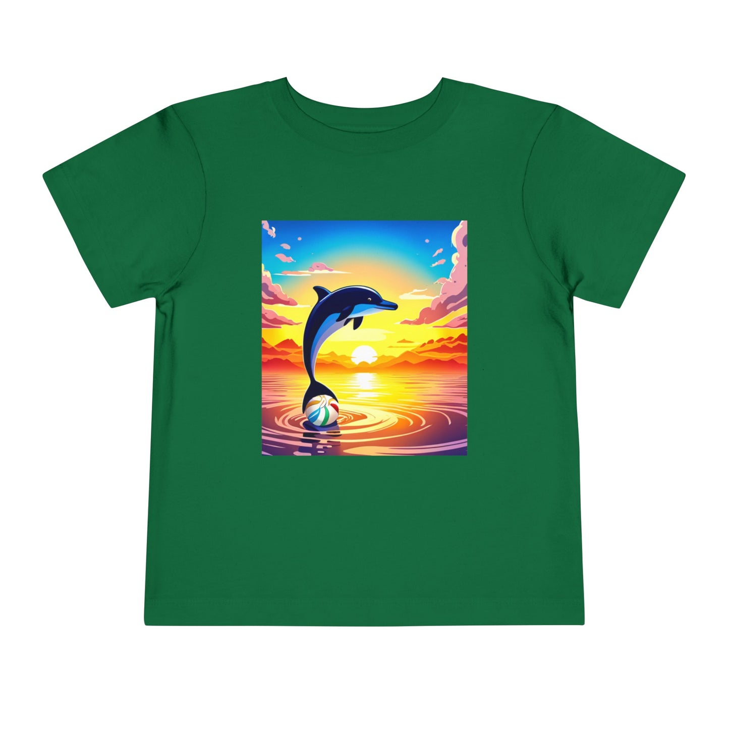 Toddler Short Sleeve Tee (Dolphin Beach Ball)