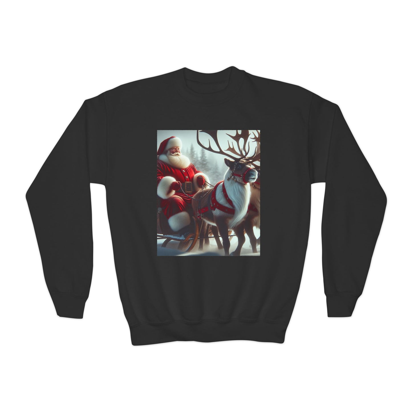 Youth Crewneck Sweatshirt (Santa/Reindeer)