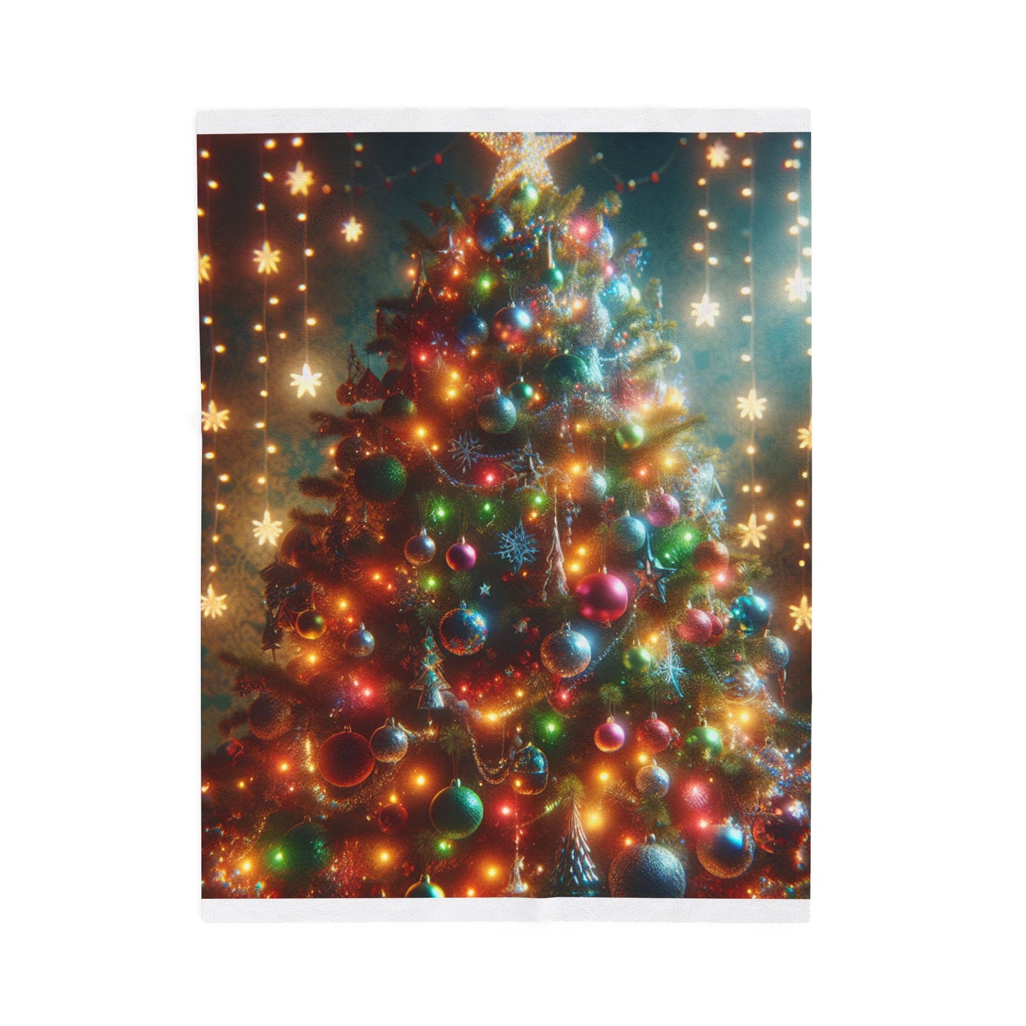 Velveteen Plush Blanket (Tree w/Lights)