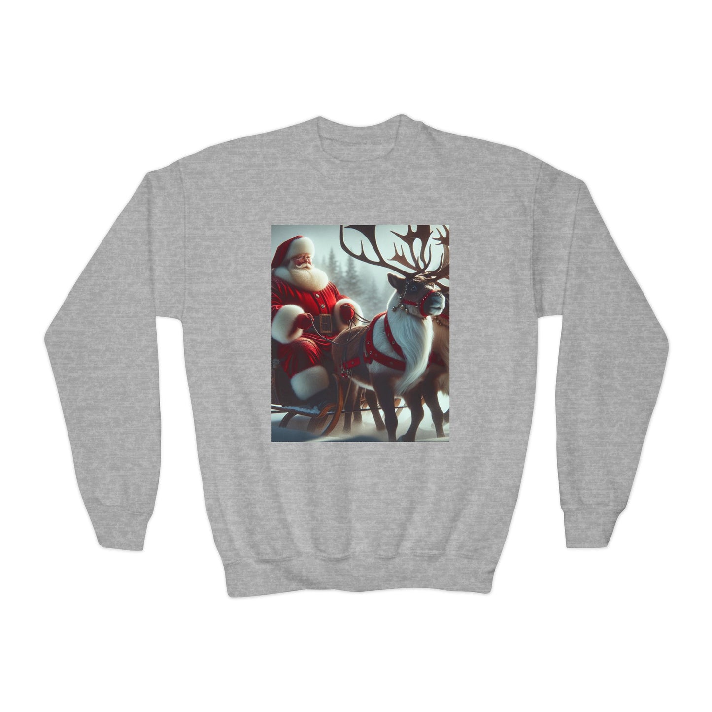 Youth Crewneck Sweatshirt (Santa/Reindeer)