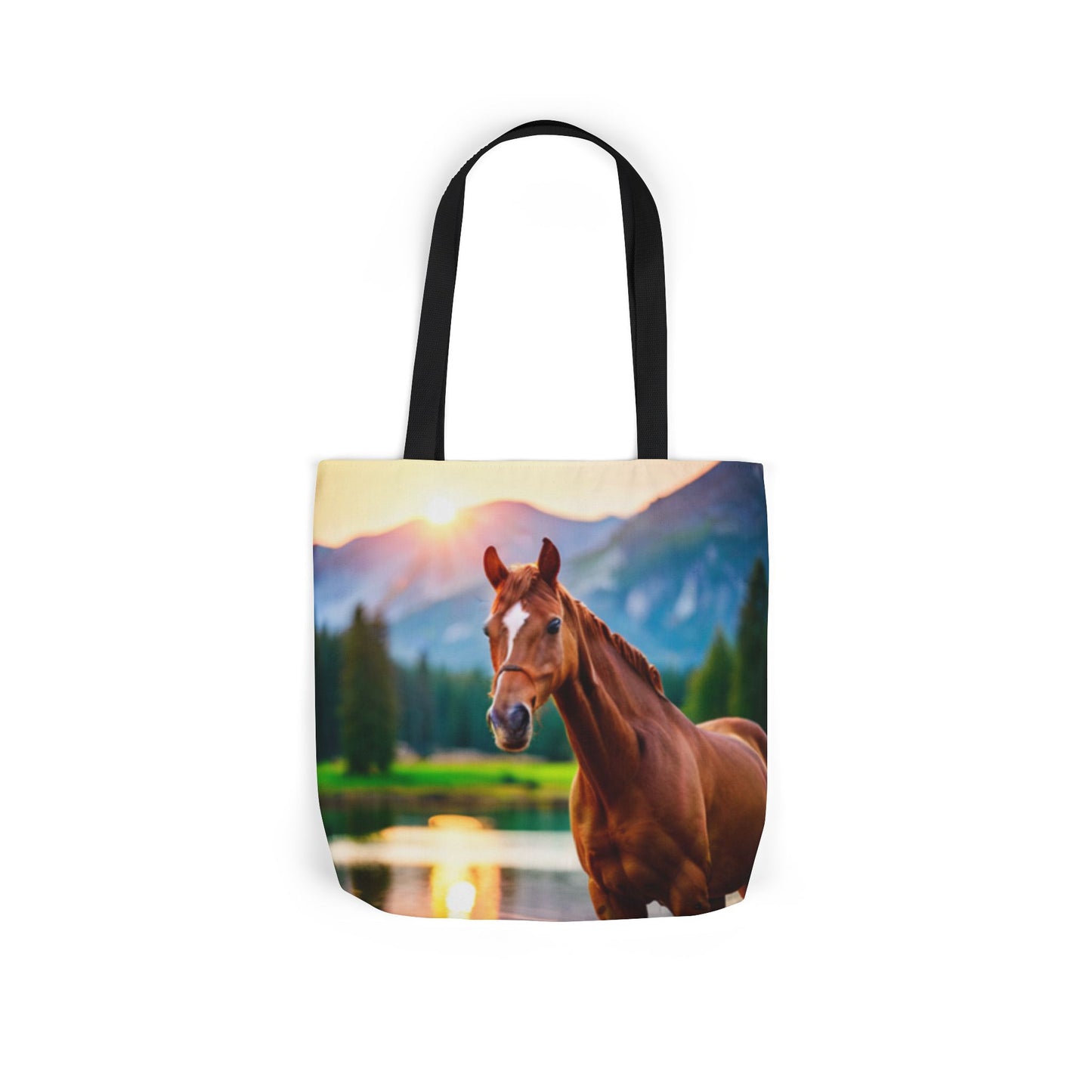 Canvas Tote Bag, 5-Color Straps (Horse)
