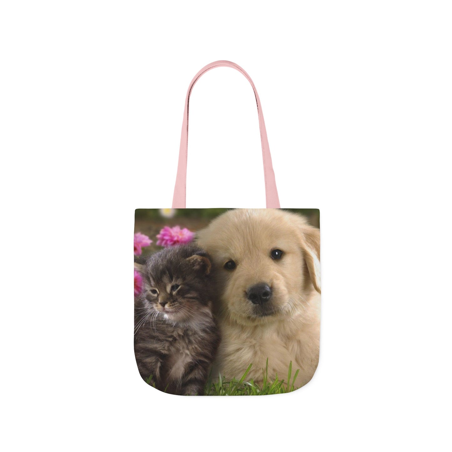Canvas Tote Bag, 5-Color Straps (Dog/Cat)