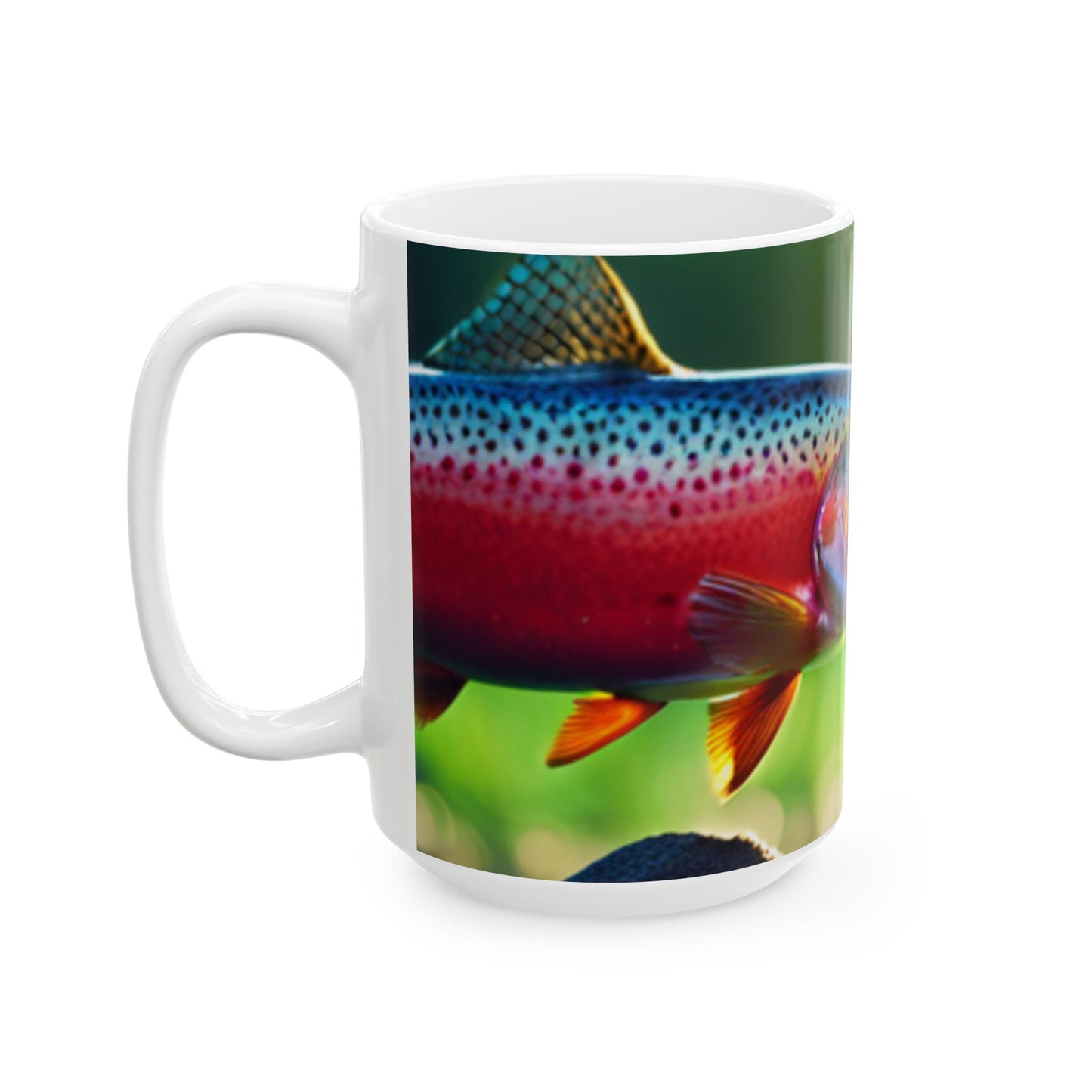 Ceramic Mug, (11oz, 15oz) (Trout)