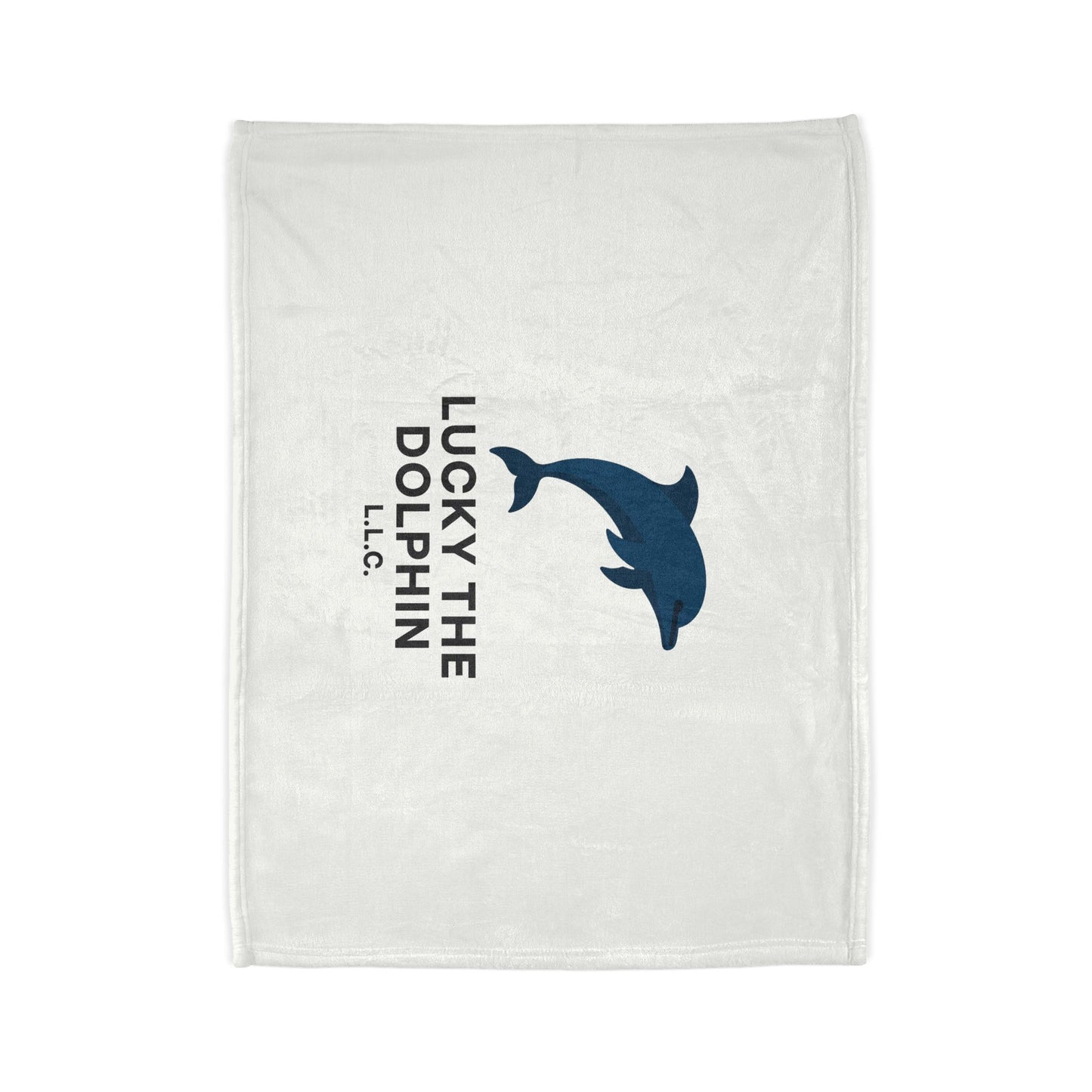 Lucky The Dolphin Logo-Themed Soft Blanket