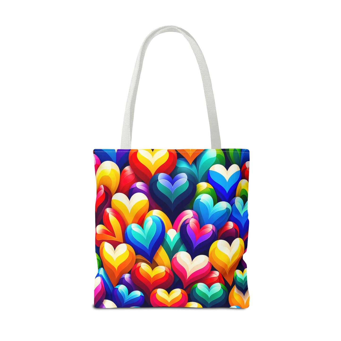 Tote Bag (AOP) (Colorful Hearts)