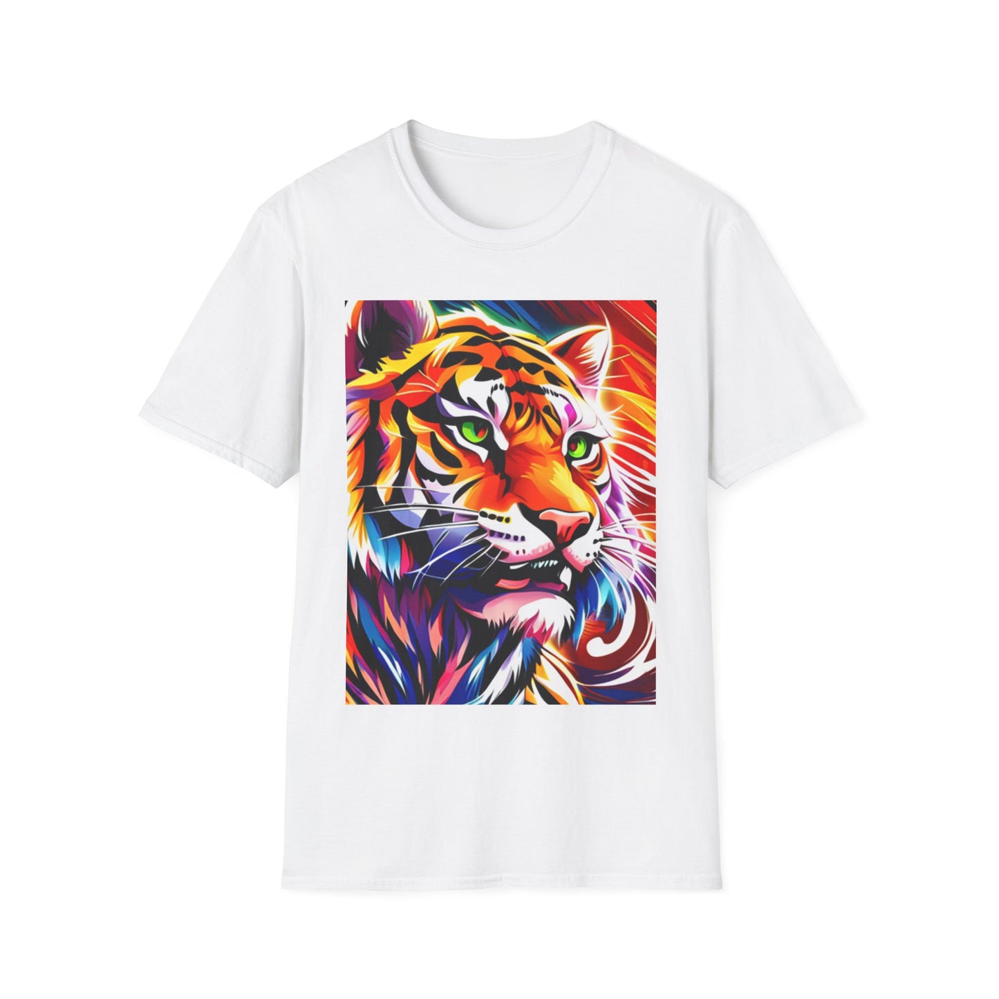 Unisex Softstyle T-Shirt (Tiger Colorful)