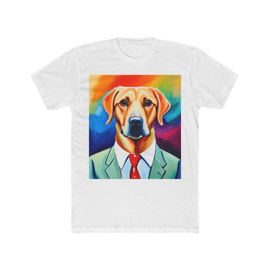 Unisex Cotton Crew Tee (Art Dog)