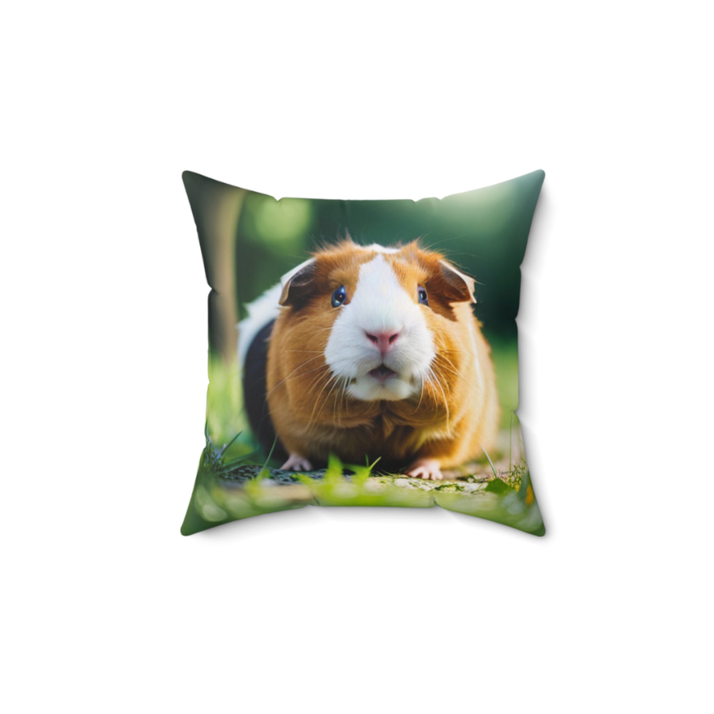 Spun Polyester Square Pillow (Guinea Pigs)