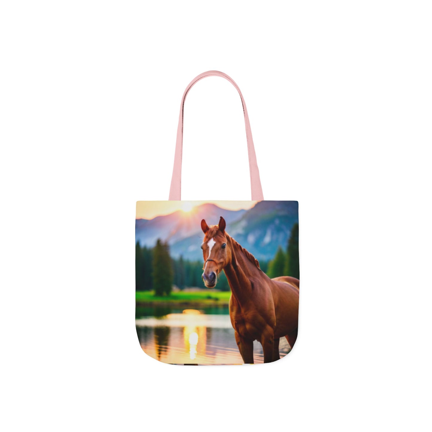 Canvas Tote Bag, 5-Color Straps (Horse)