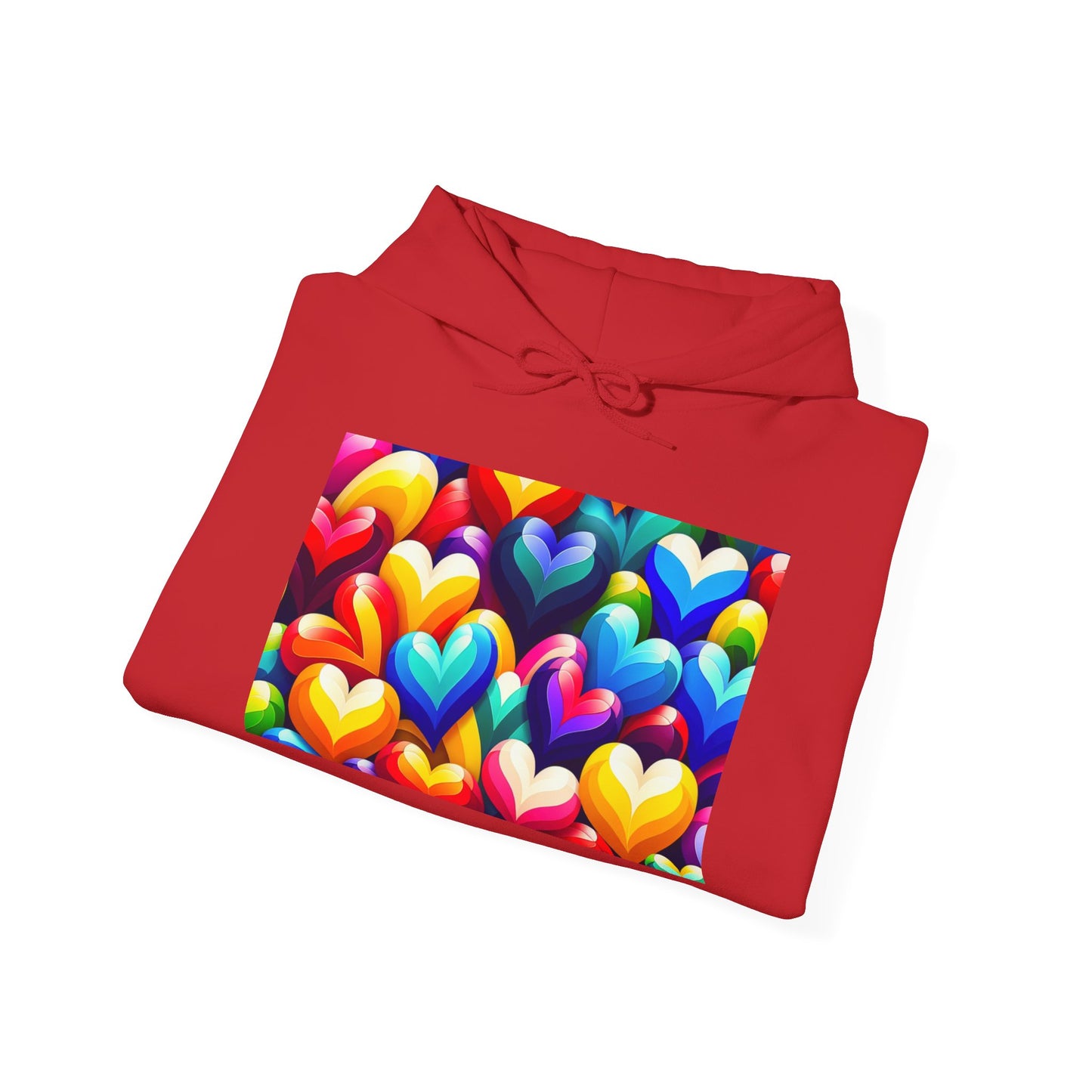 Unisex Heavy Blend™ Hooded Sweatshirt (Colorful Hearts)