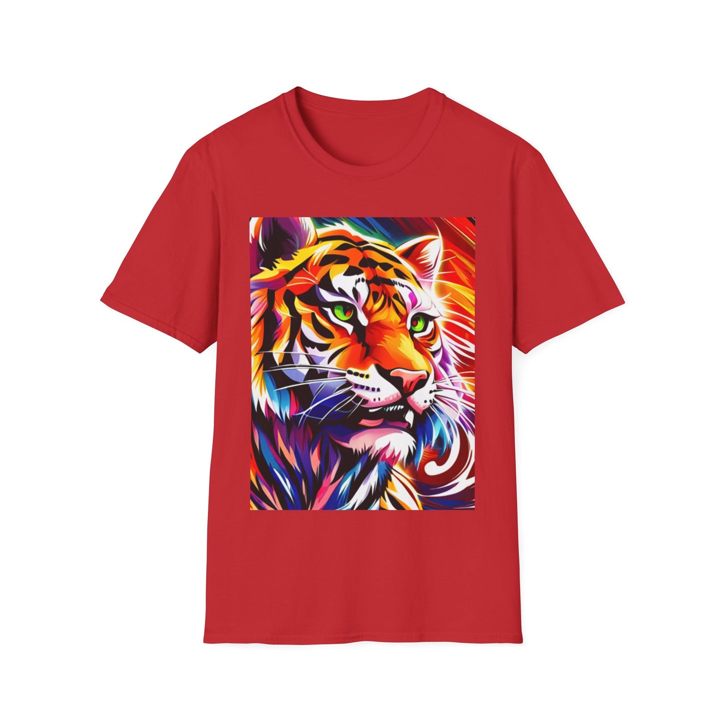 Unisex Softstyle T-Shirt (Tiger Colorful)