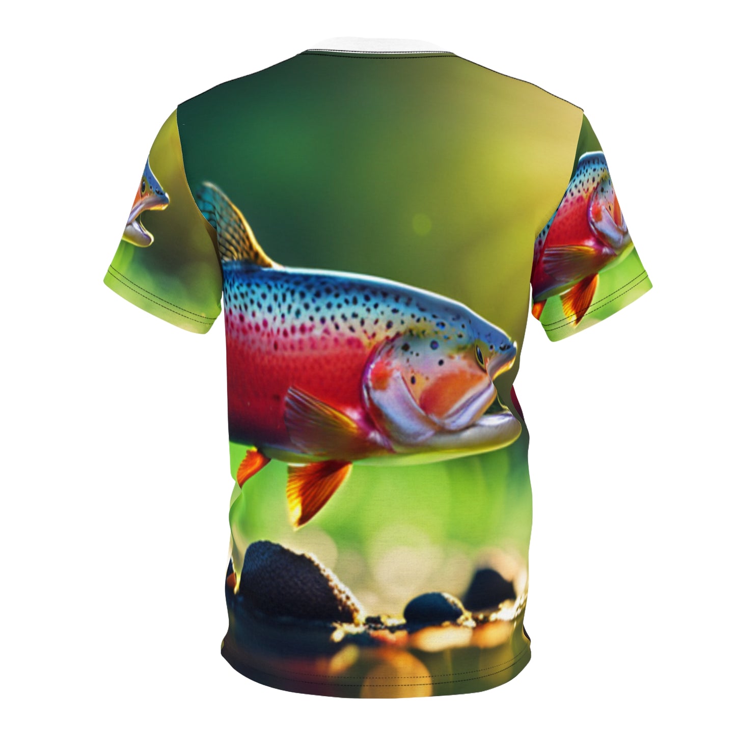 Unisex Cut & Sew Tee (AOP) (Trout Fish)