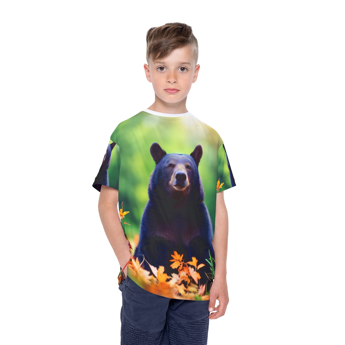 Kids Sports Jersey (AOP) (Black Bear)
