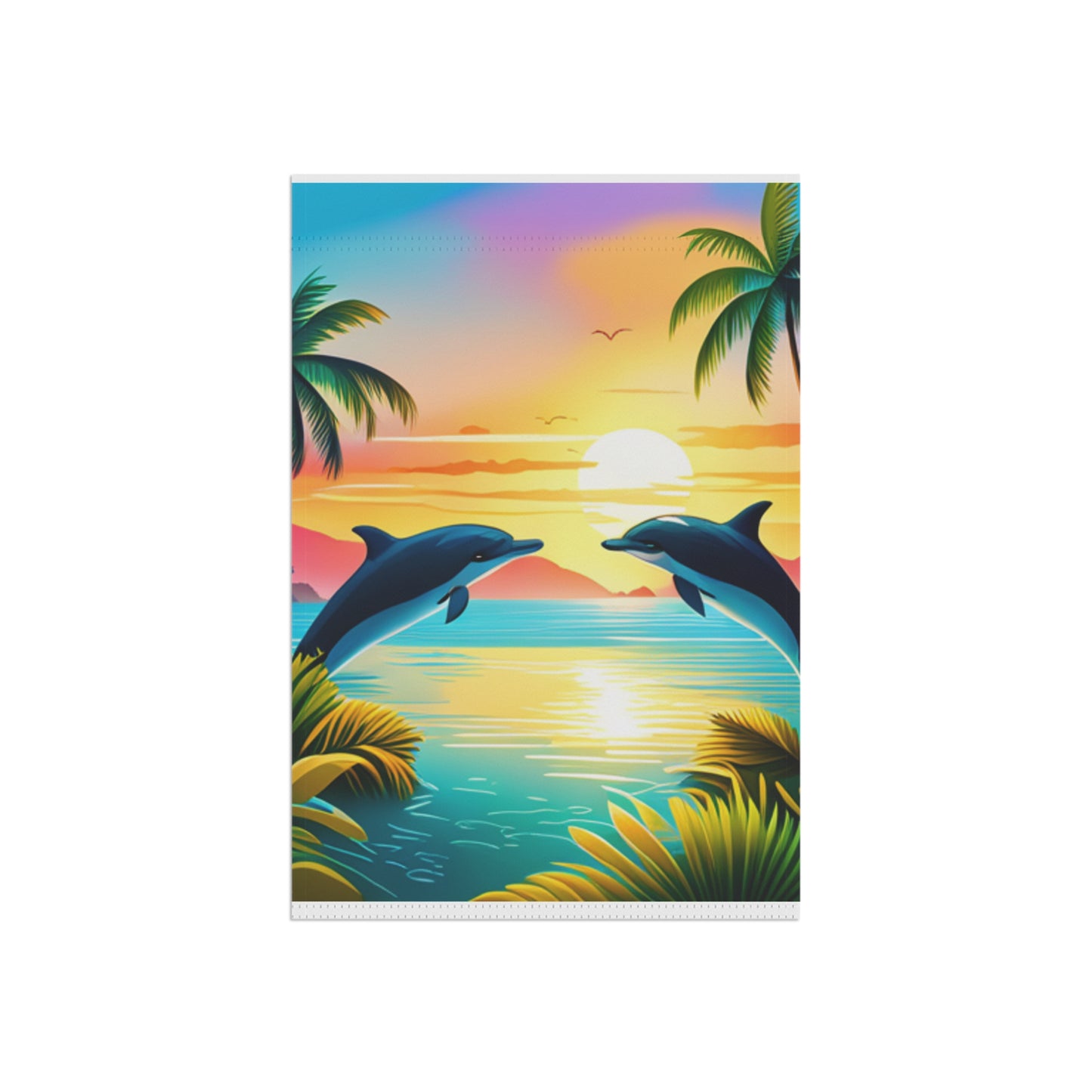 Garden & House Banner (Dolphin Palm Tree)