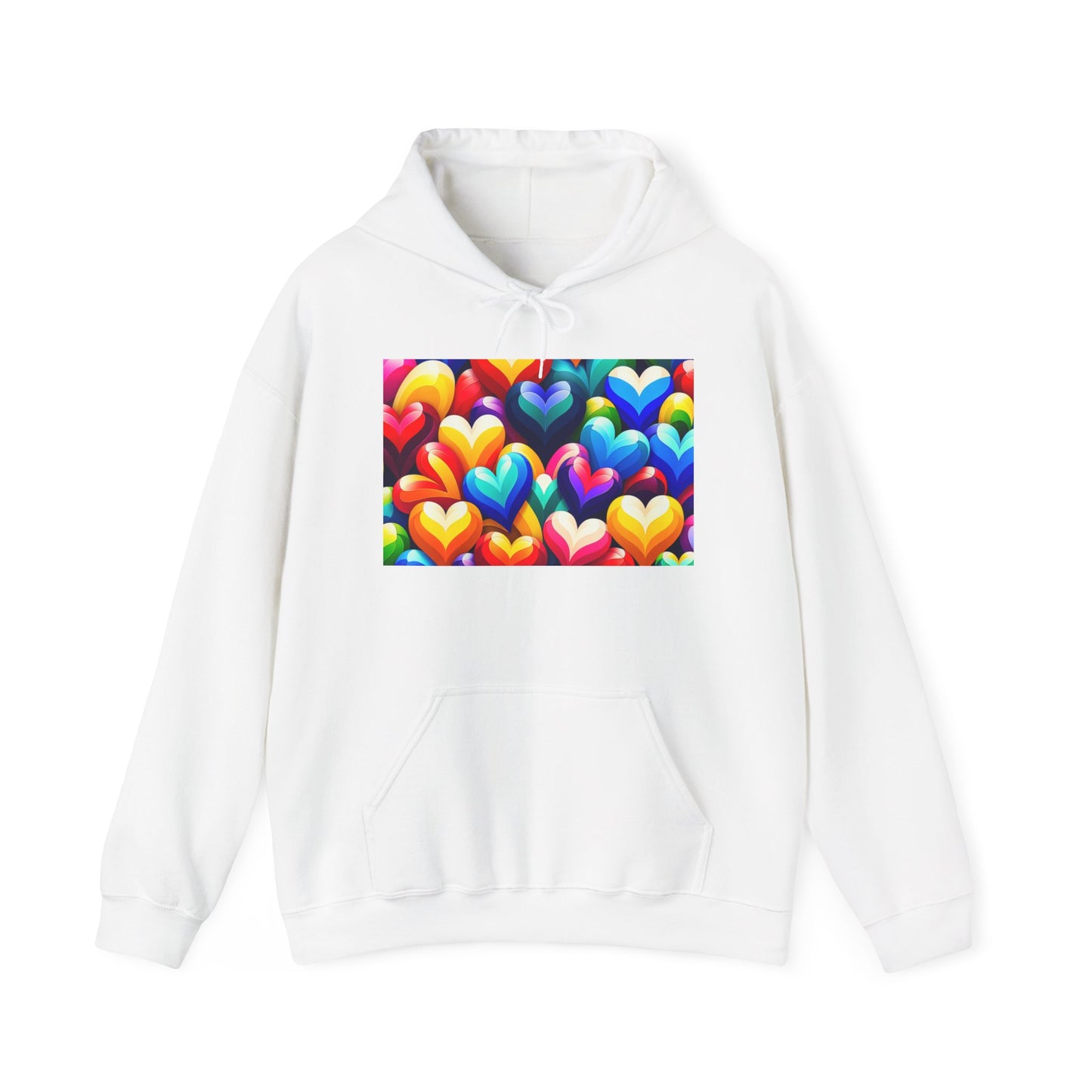 Unisex Heavy Blend™ Hooded Sweatshirt (Colorful Hearts)