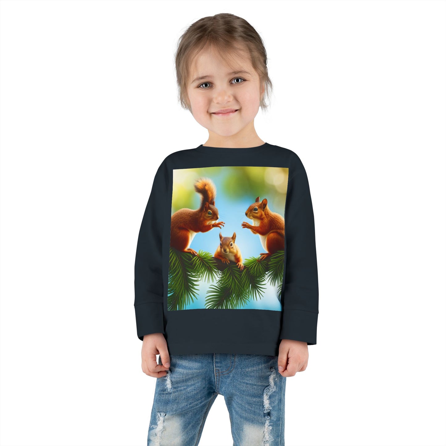 Toddler Long Sleeve Tee (Squirrels)
