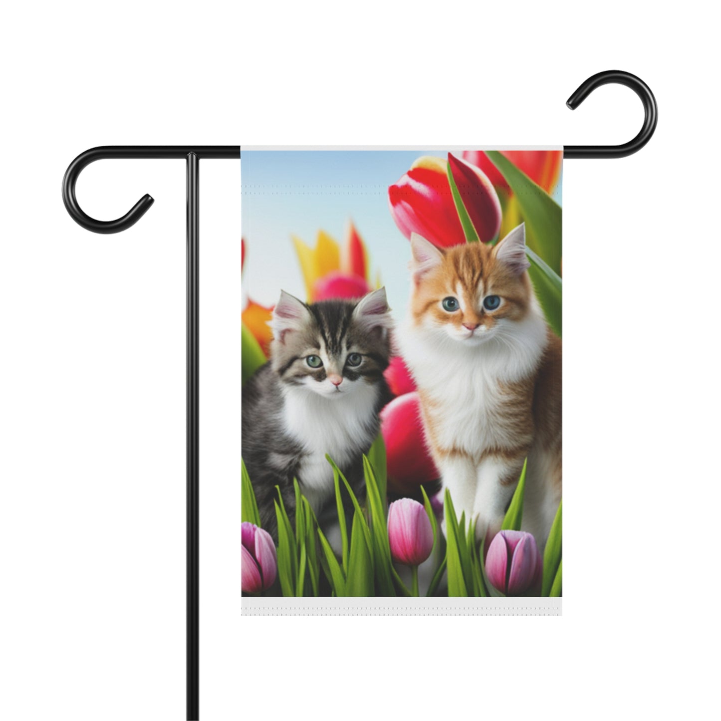 Garden & House Banner (Kittens/Tulips)
