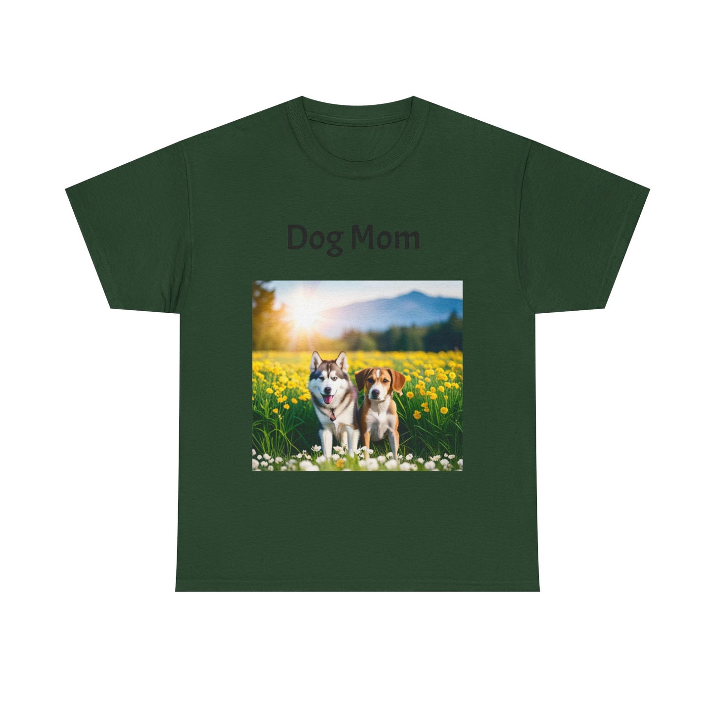 Unisex Heavy Cotton Tee (Dog Mom)
