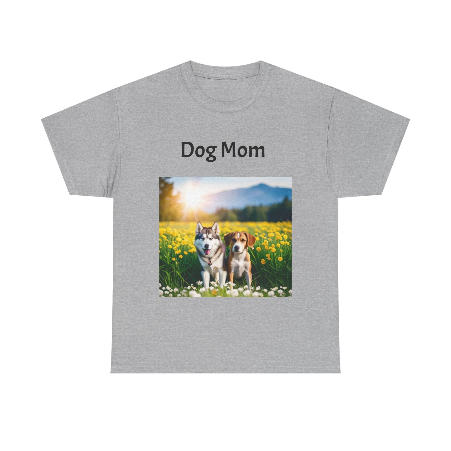 Unisex Heavy Cotton Tee (Dog Mom)