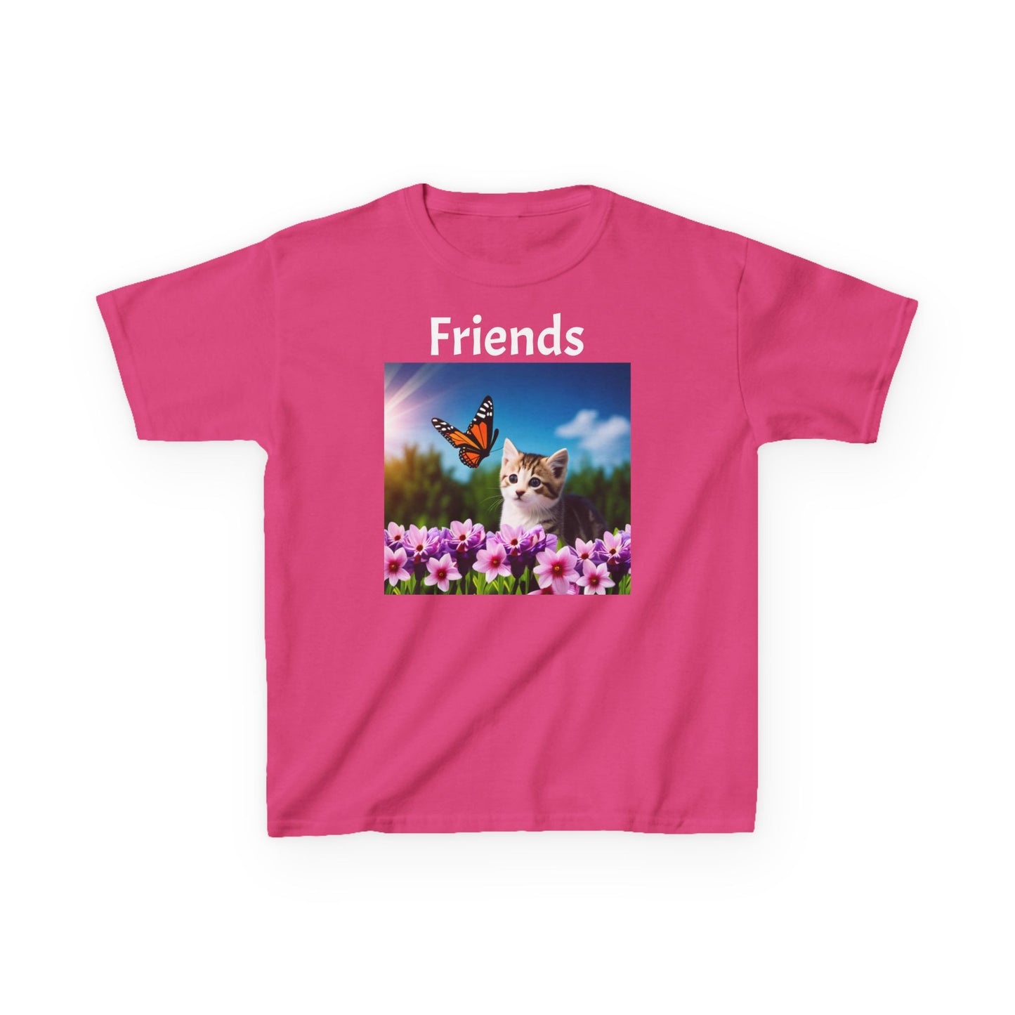Kids Heavy Cotton™ Tee (Kitten/Friends)