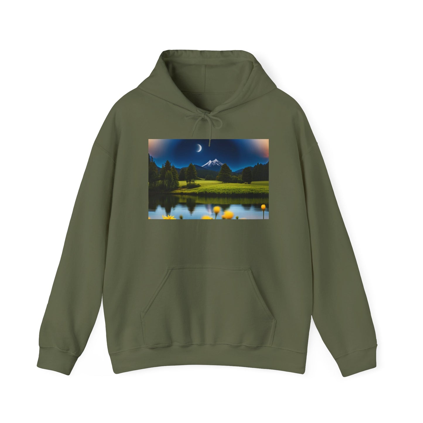 Unisex Heavy Blend™ Hooded Sweatshirt (Moon and Stars)