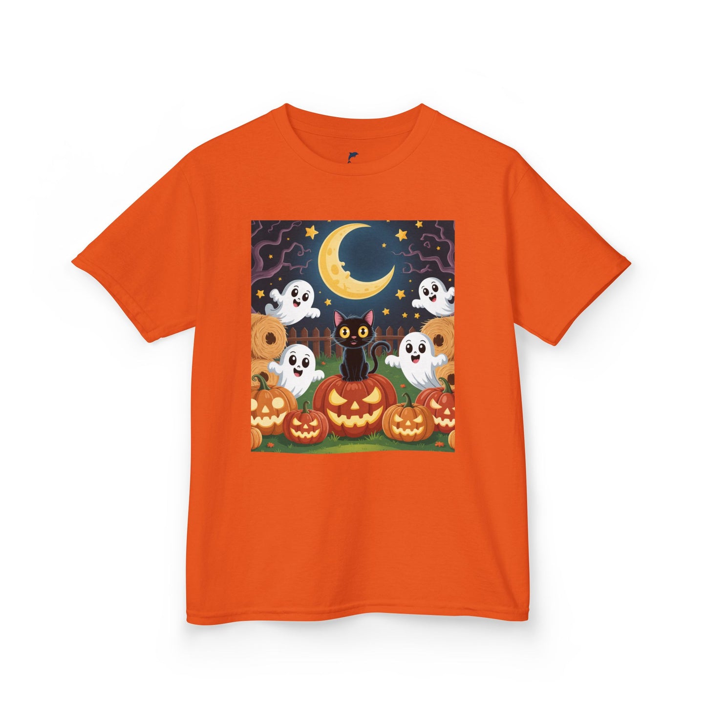 Halloween Cat & Pumpkins T-shirt for kids 🐱🎃👻🕸️