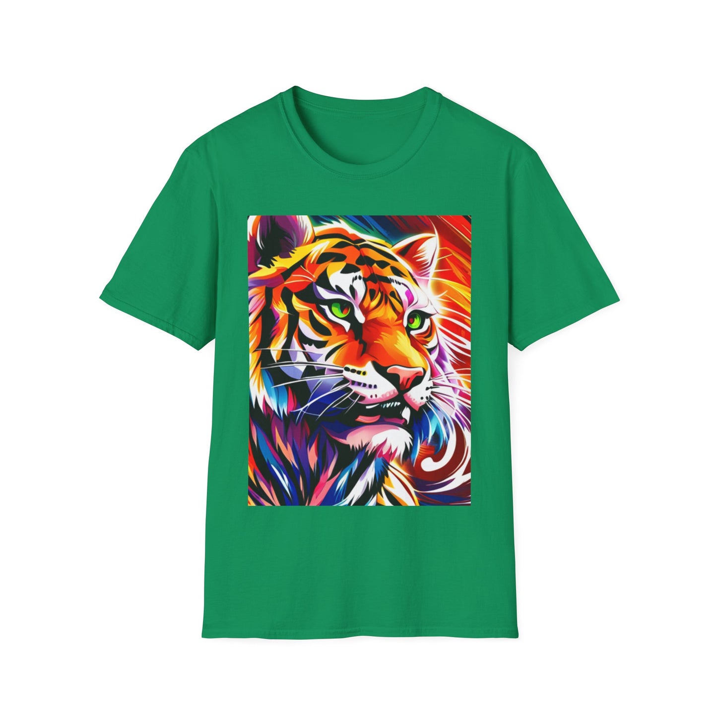 Unisex Softstyle T-Shirt (Tiger Colorful)
