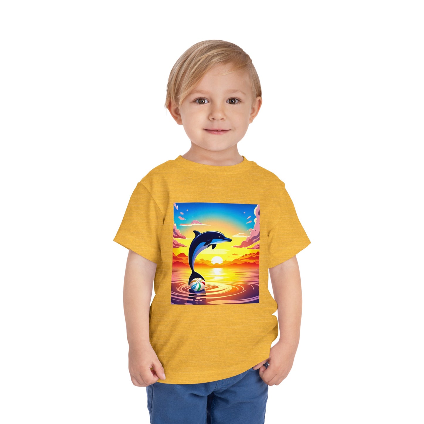 Toddler Short Sleeve Tee (Dolphin Beach Ball)