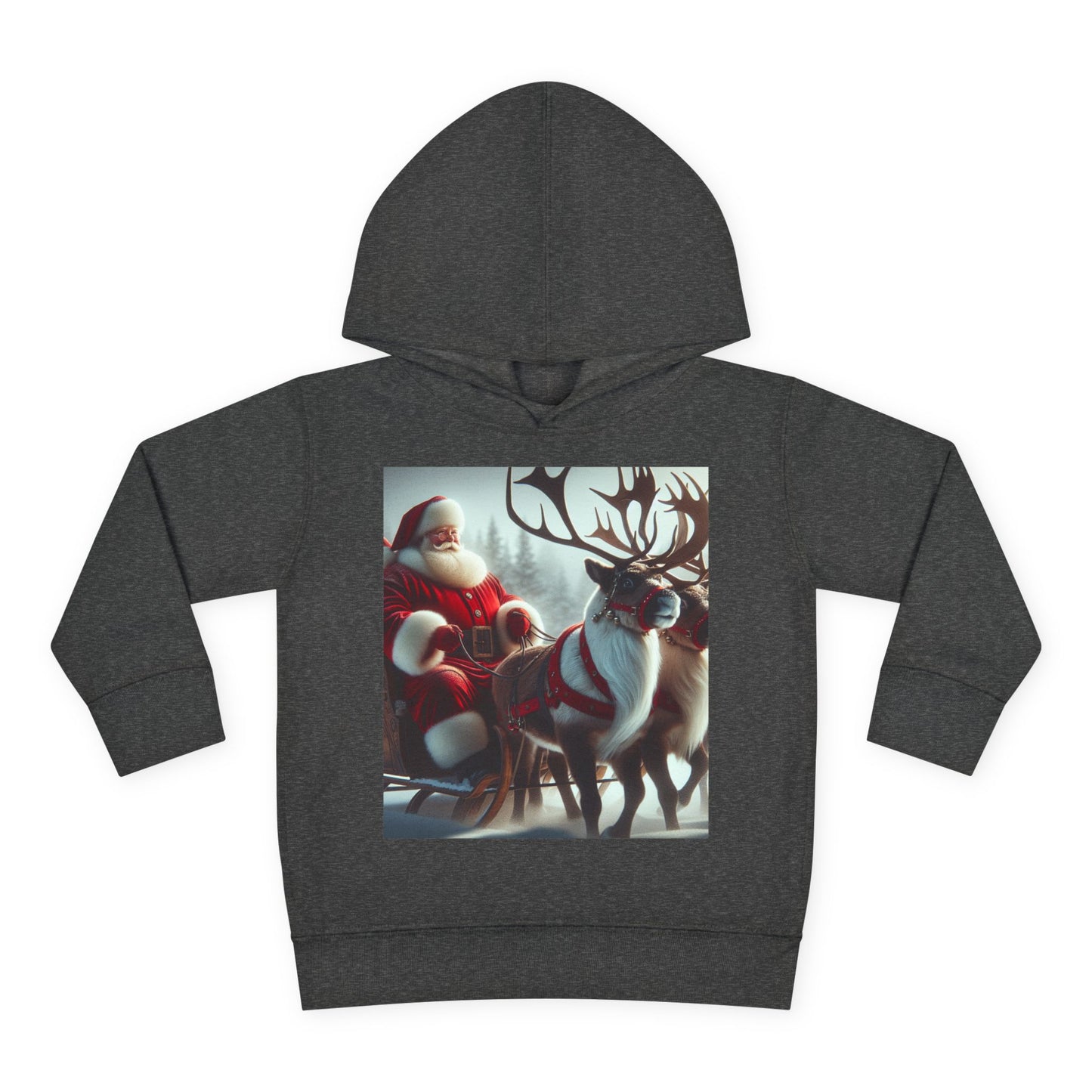 Toddler Pullover Fleece Hoodie (Santa/Reindeer)