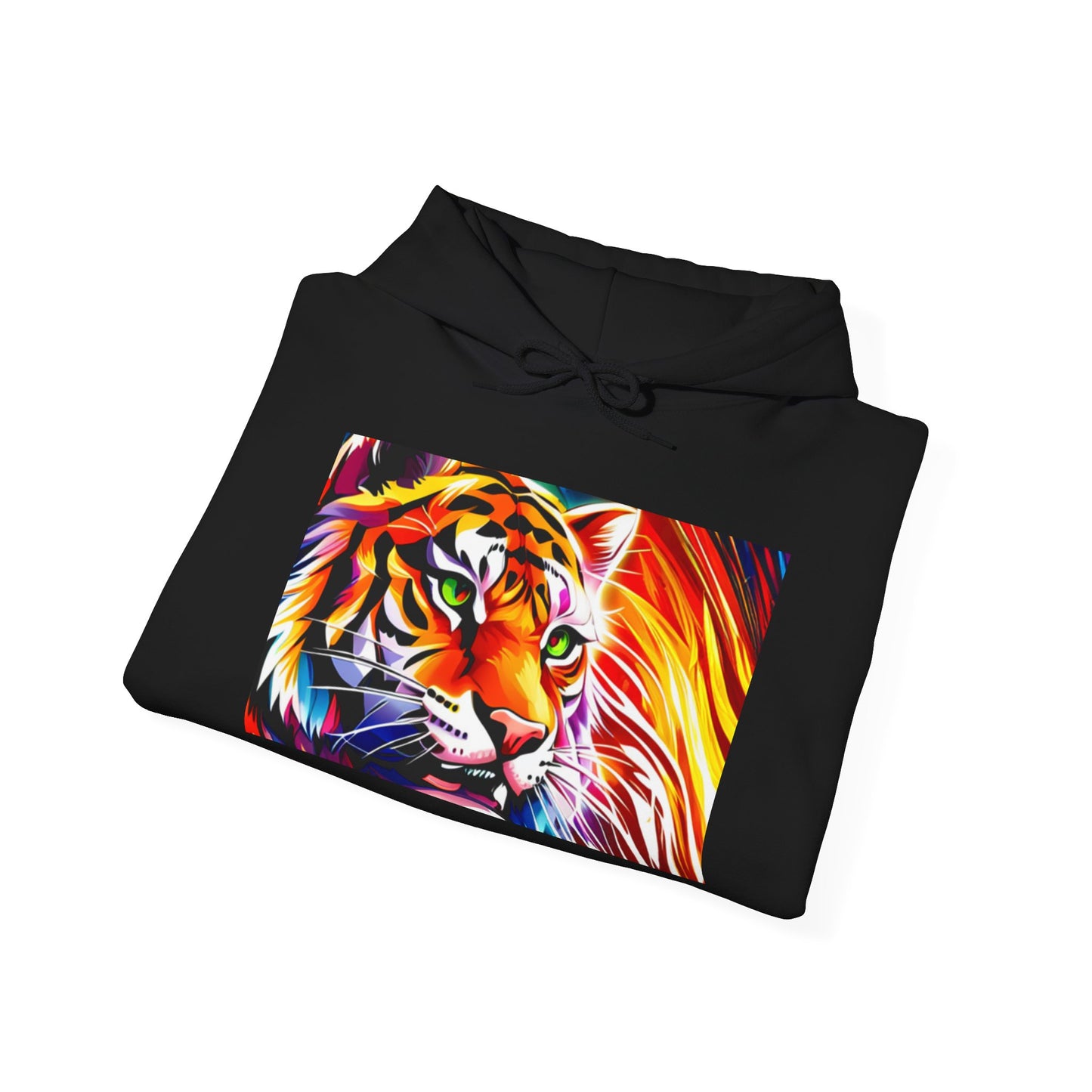 Unisex Heavy Blend™ Hooded Sweatshirt (Tiger Colorful)