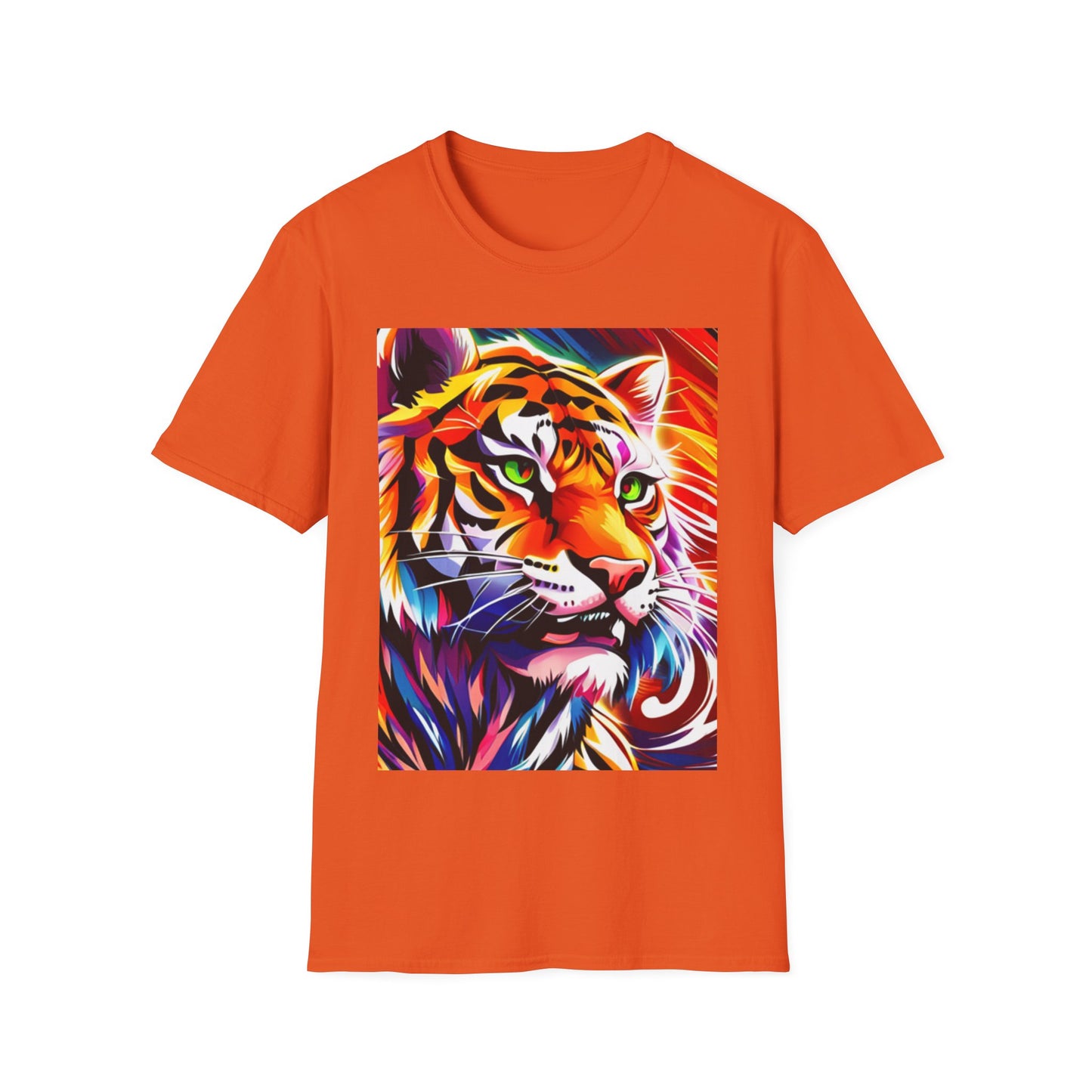 Unisex Softstyle T-Shirt (Tiger Colorful)