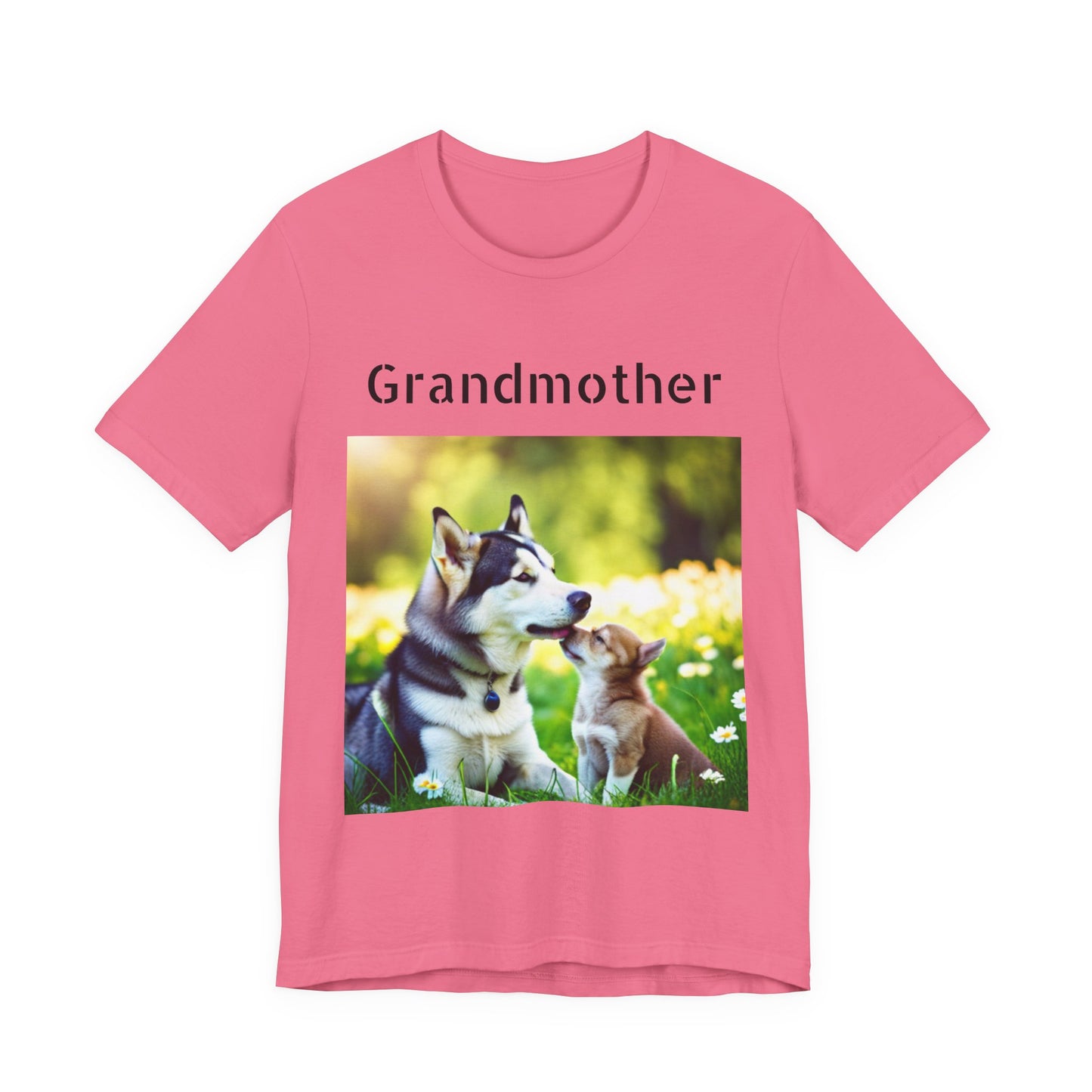Unisex Jersey Short Sleeve Tee (Grandmother Dog/pup)