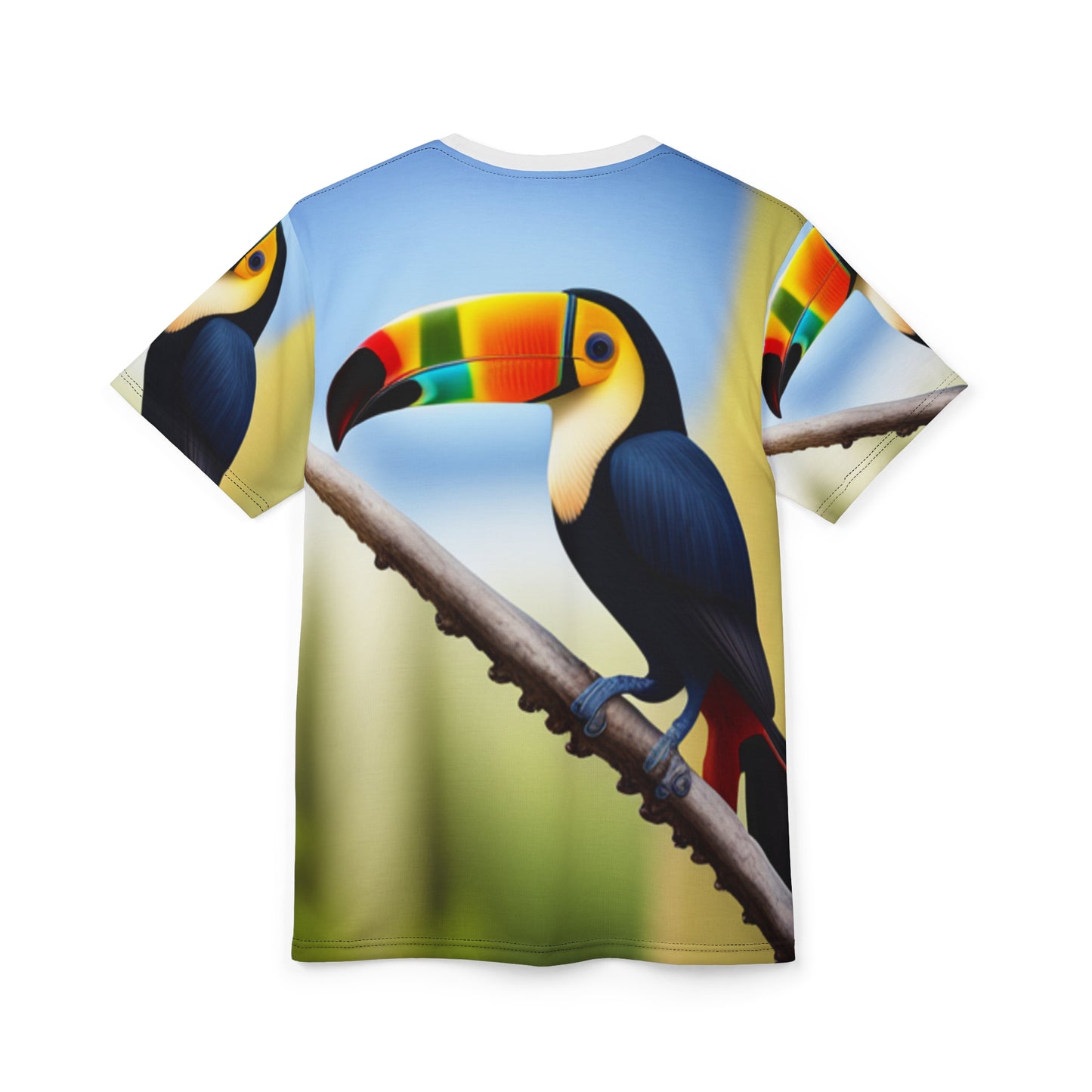 Unisex Cut & Sew Tee (AOP) (Toucan)
