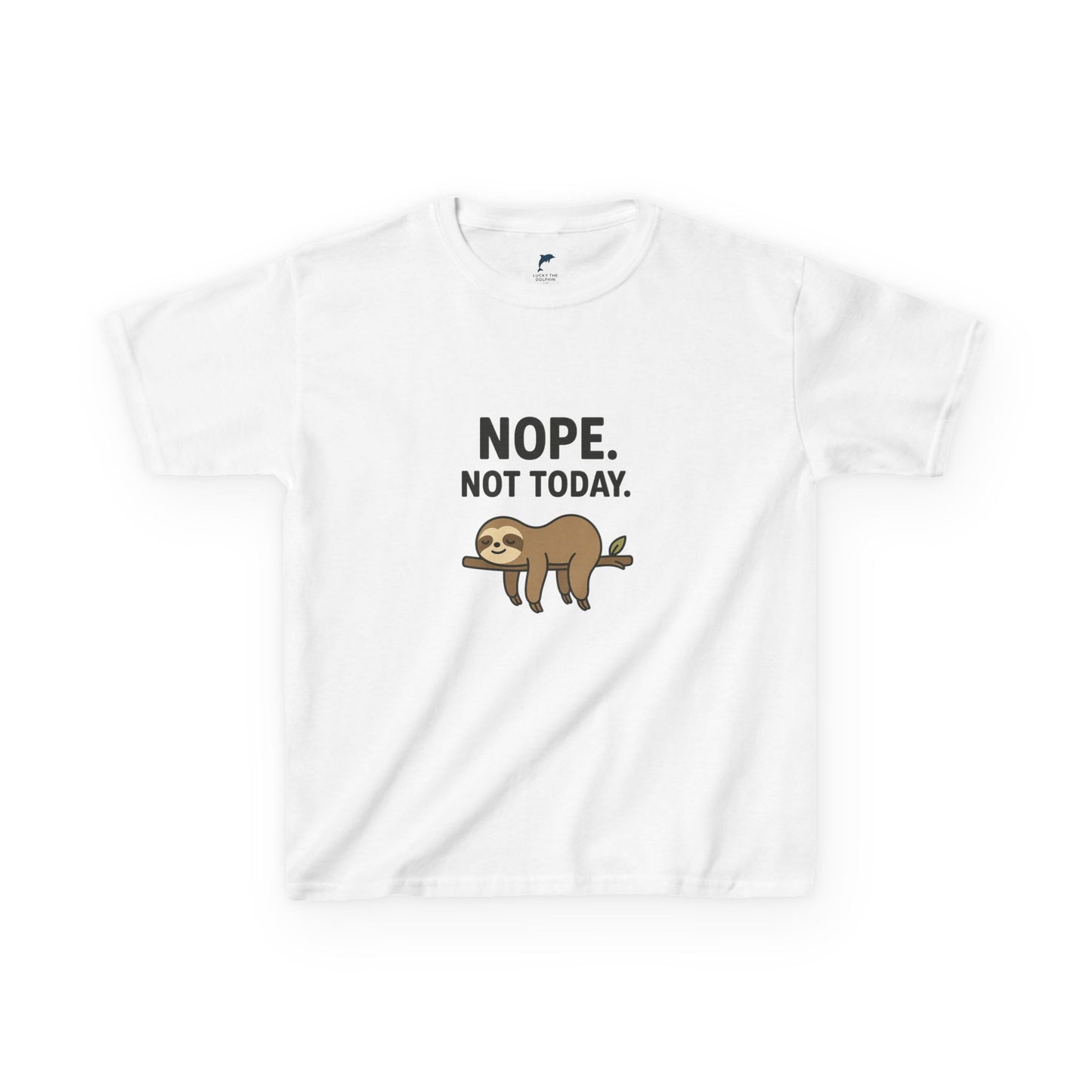 Nope. Not Today.  Sloth Heavy tee for kids 🦥