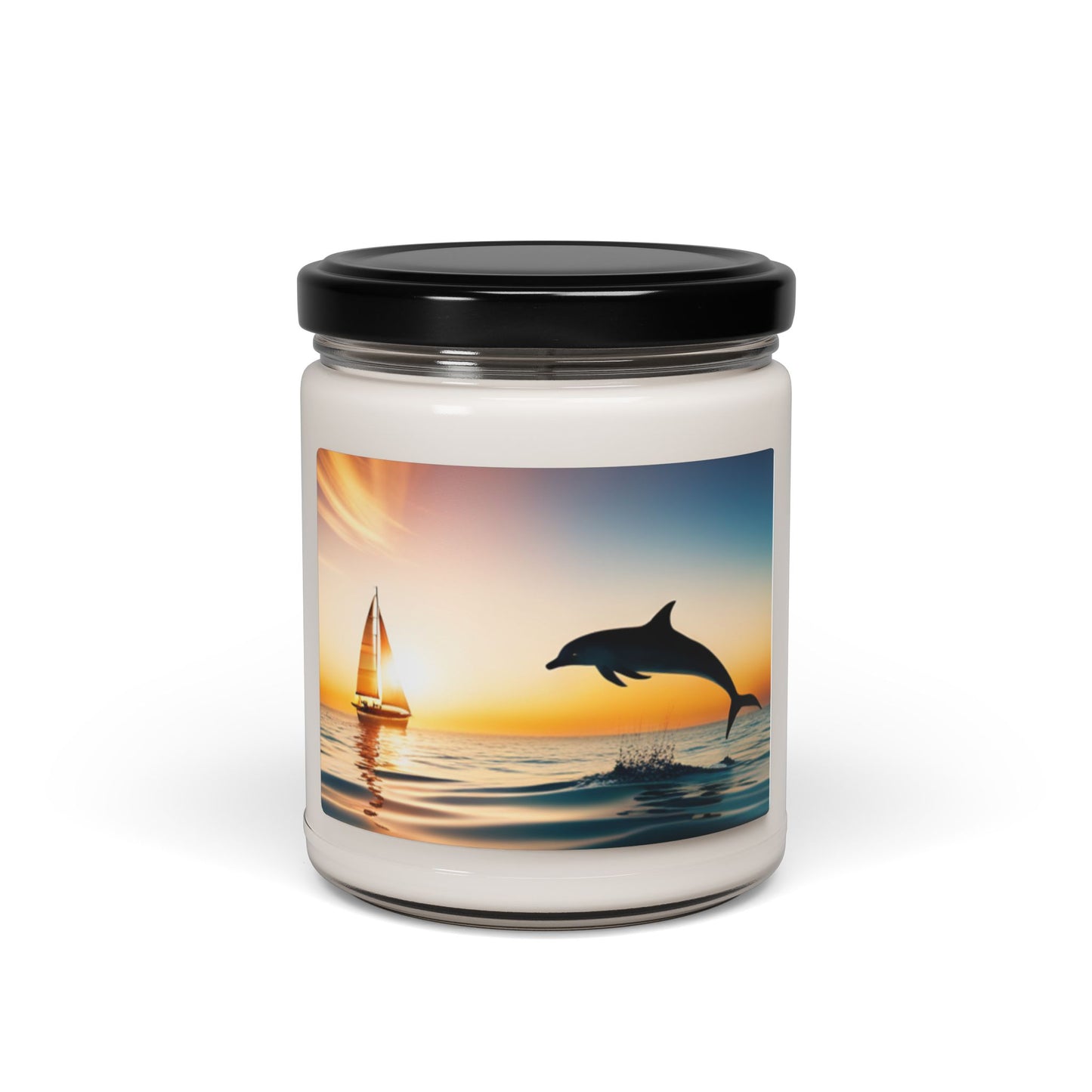 Scented Soy Candle, 9oz (Dolphin Sailboat)